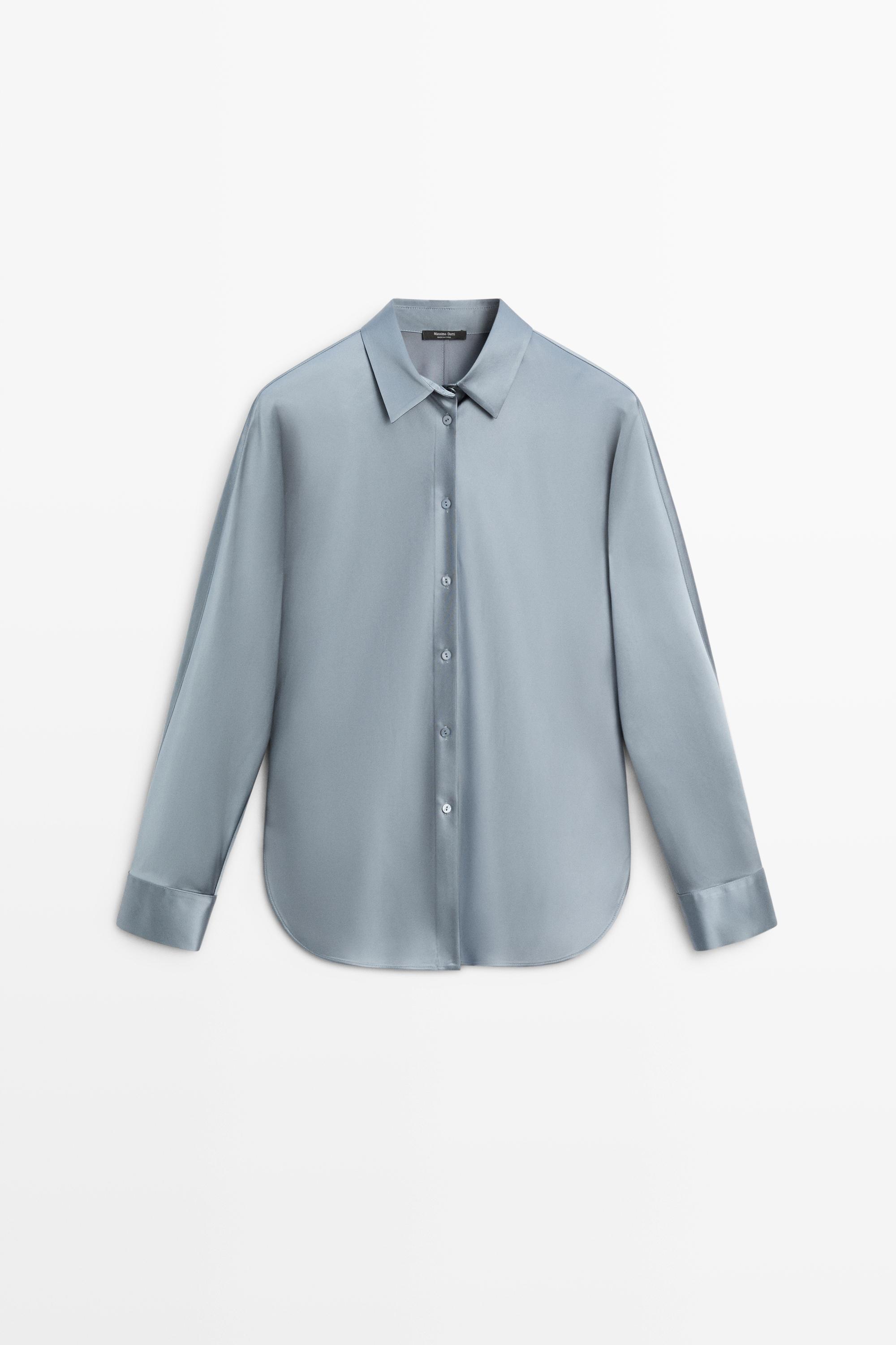 Flowing satin shirt