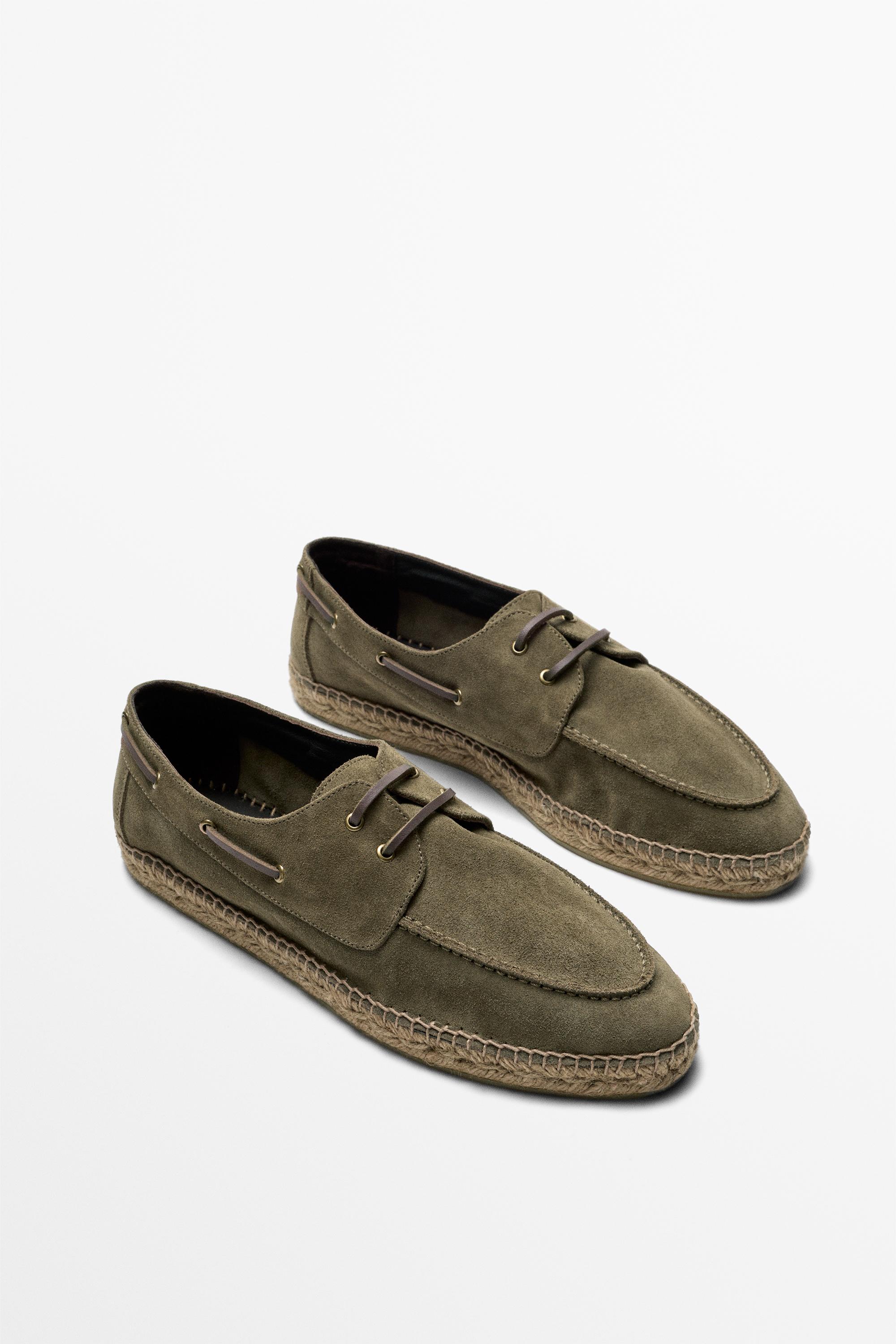 Jute sole deck shoes