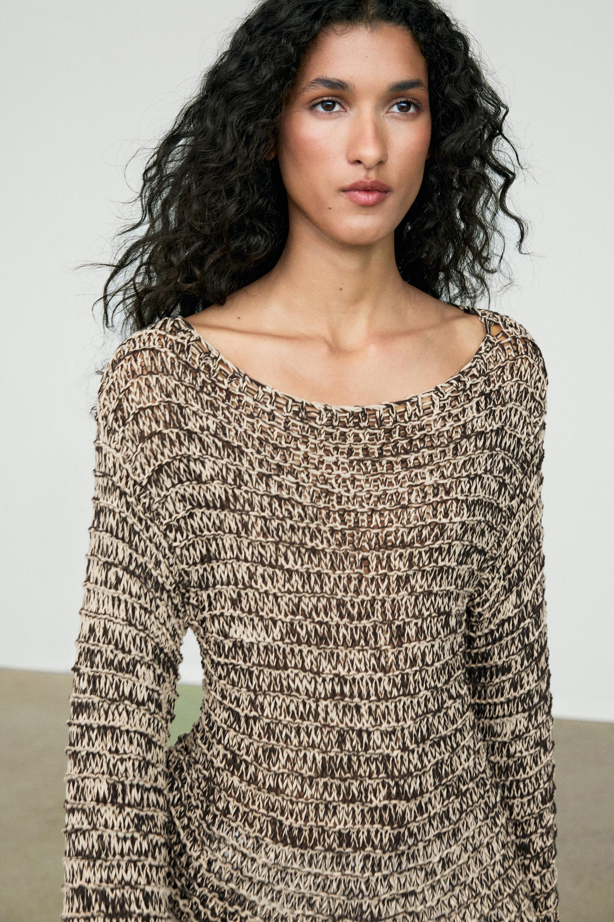 Marled knit sweater