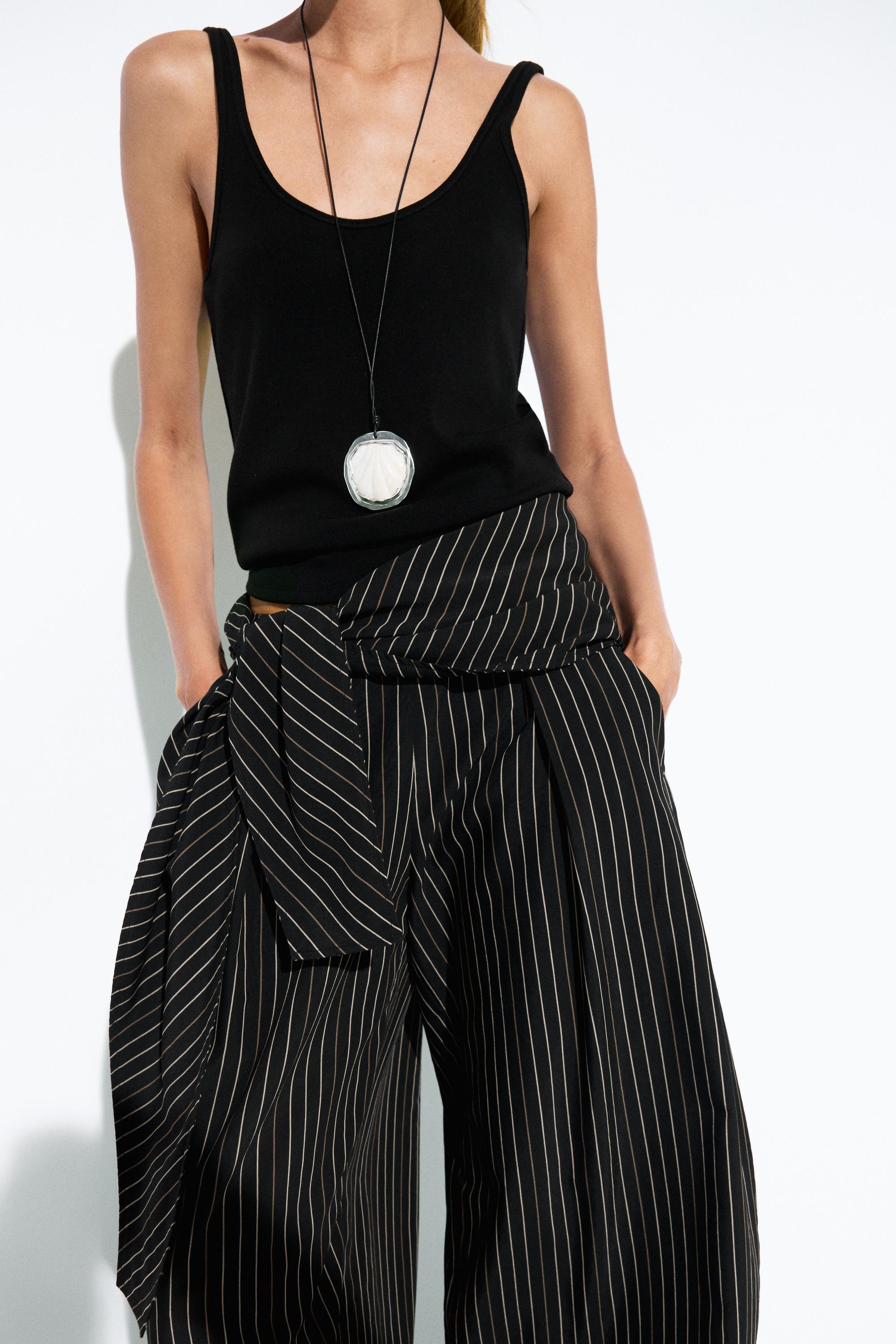 Strappy cotton blend top
