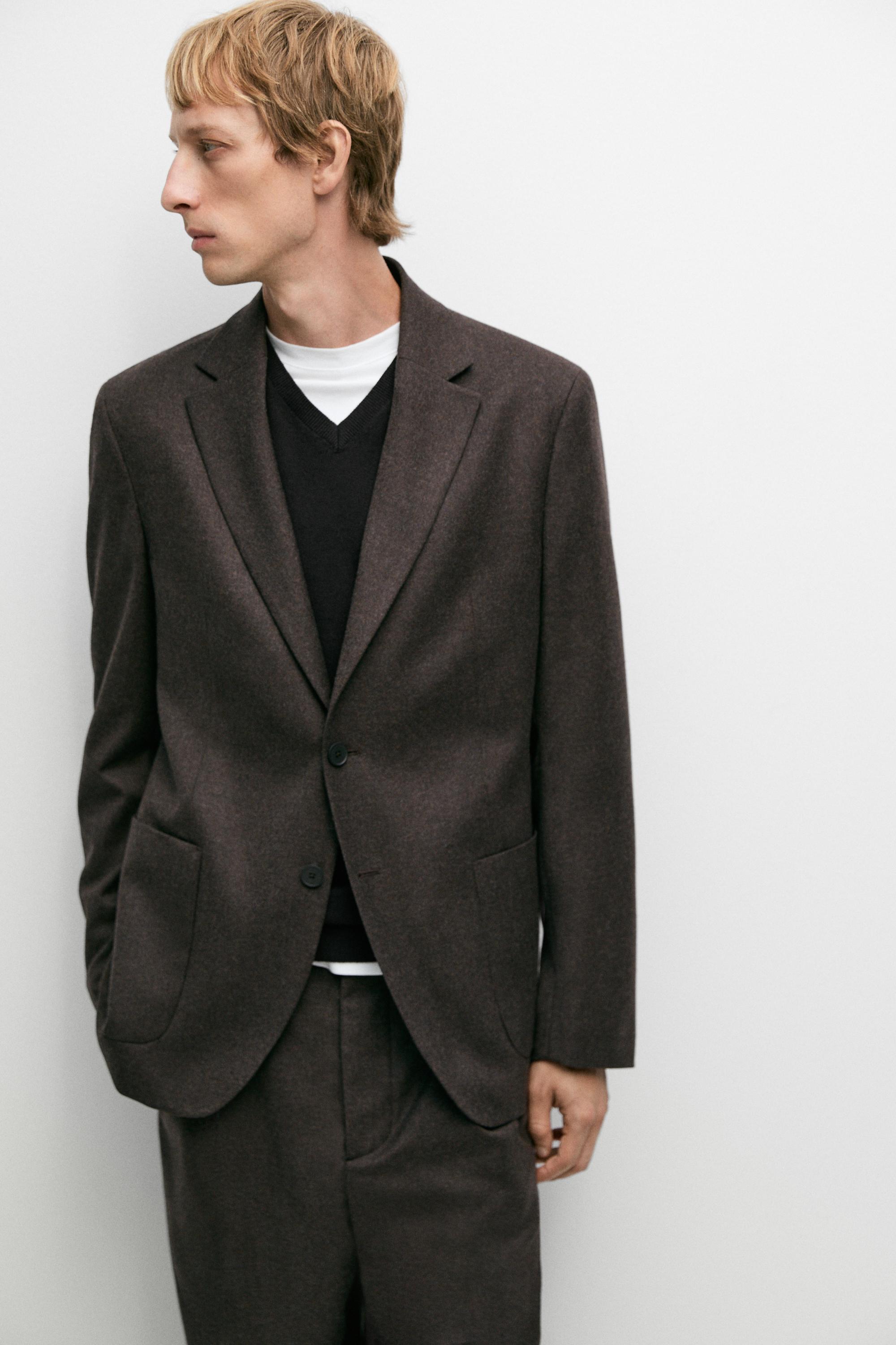 100% wool suit blazer