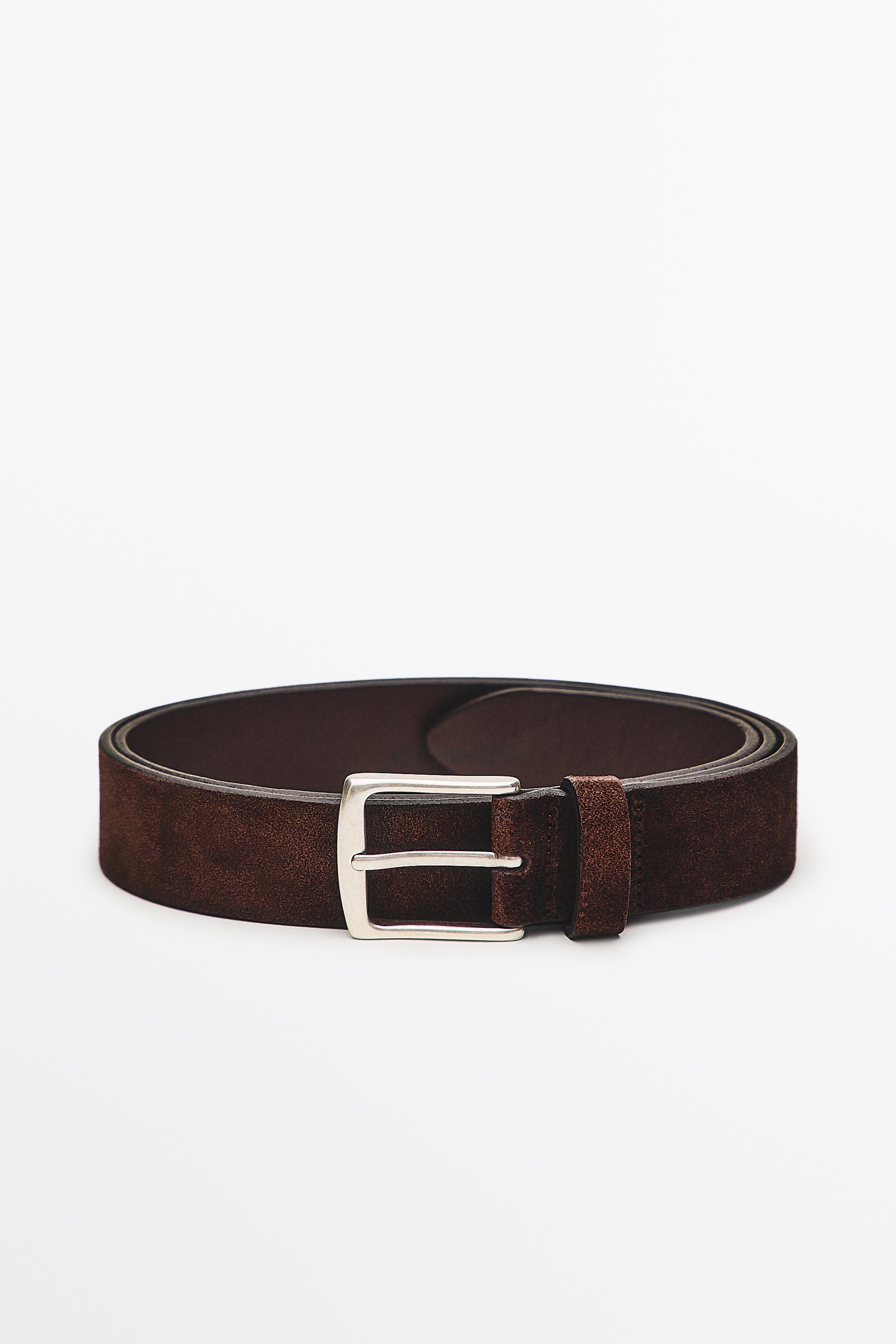Plush nappa leather belt