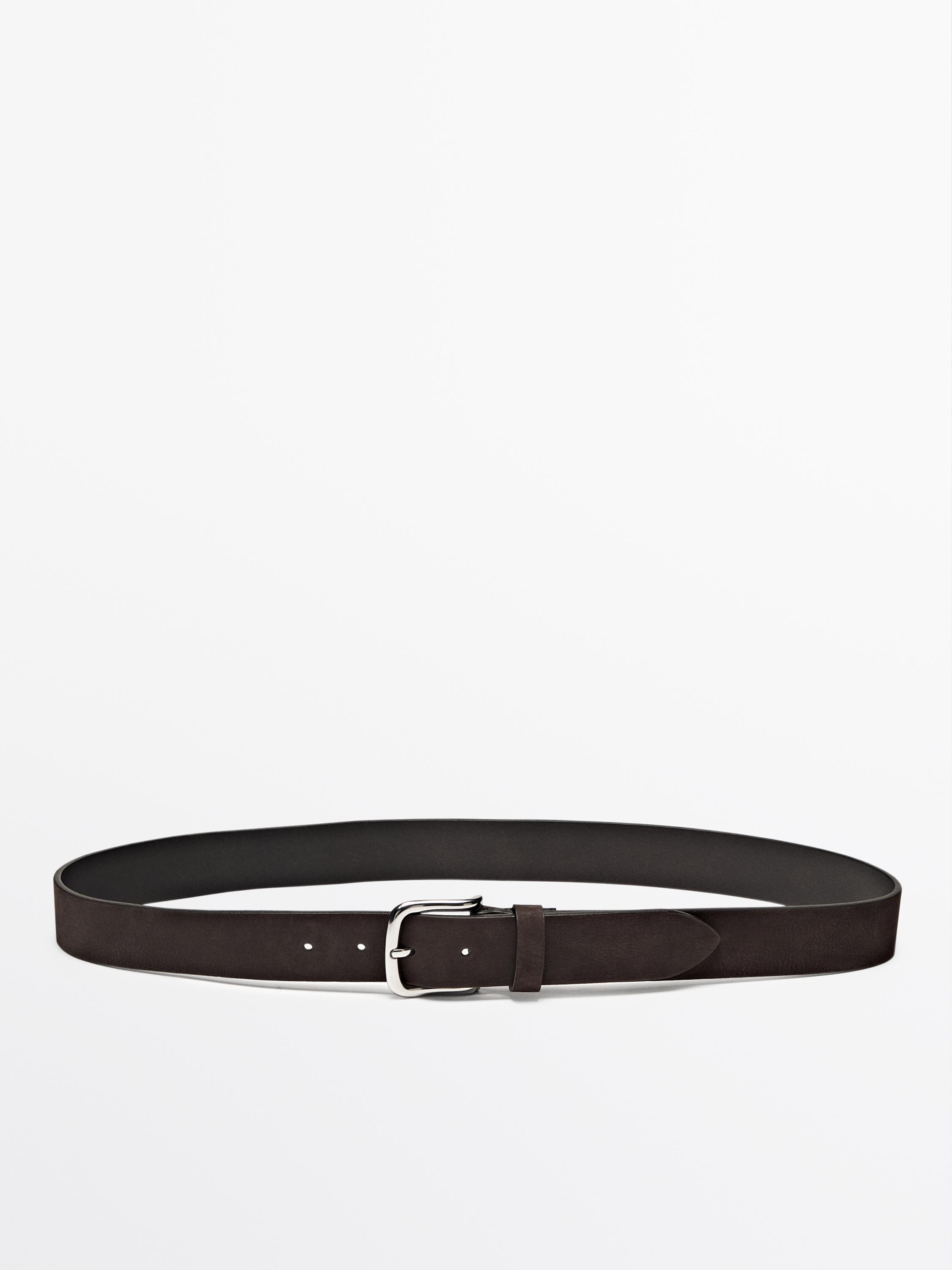Nubuck leather belt