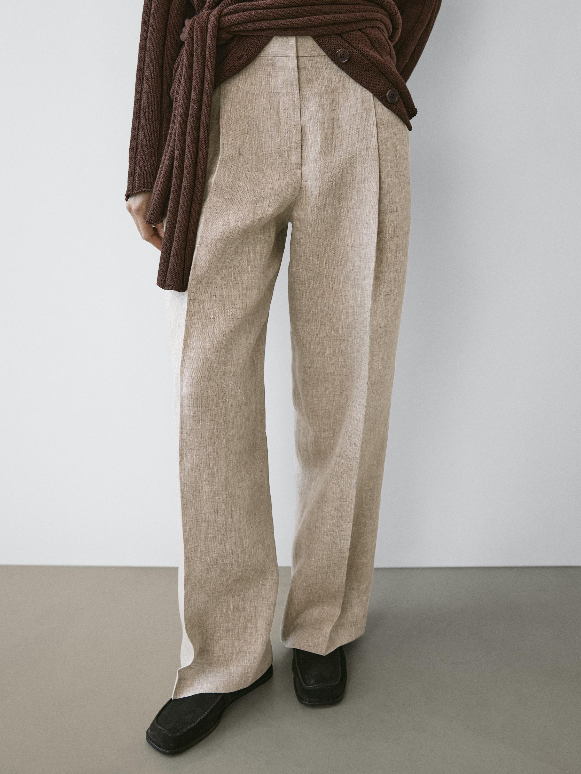 Linen suit trousers