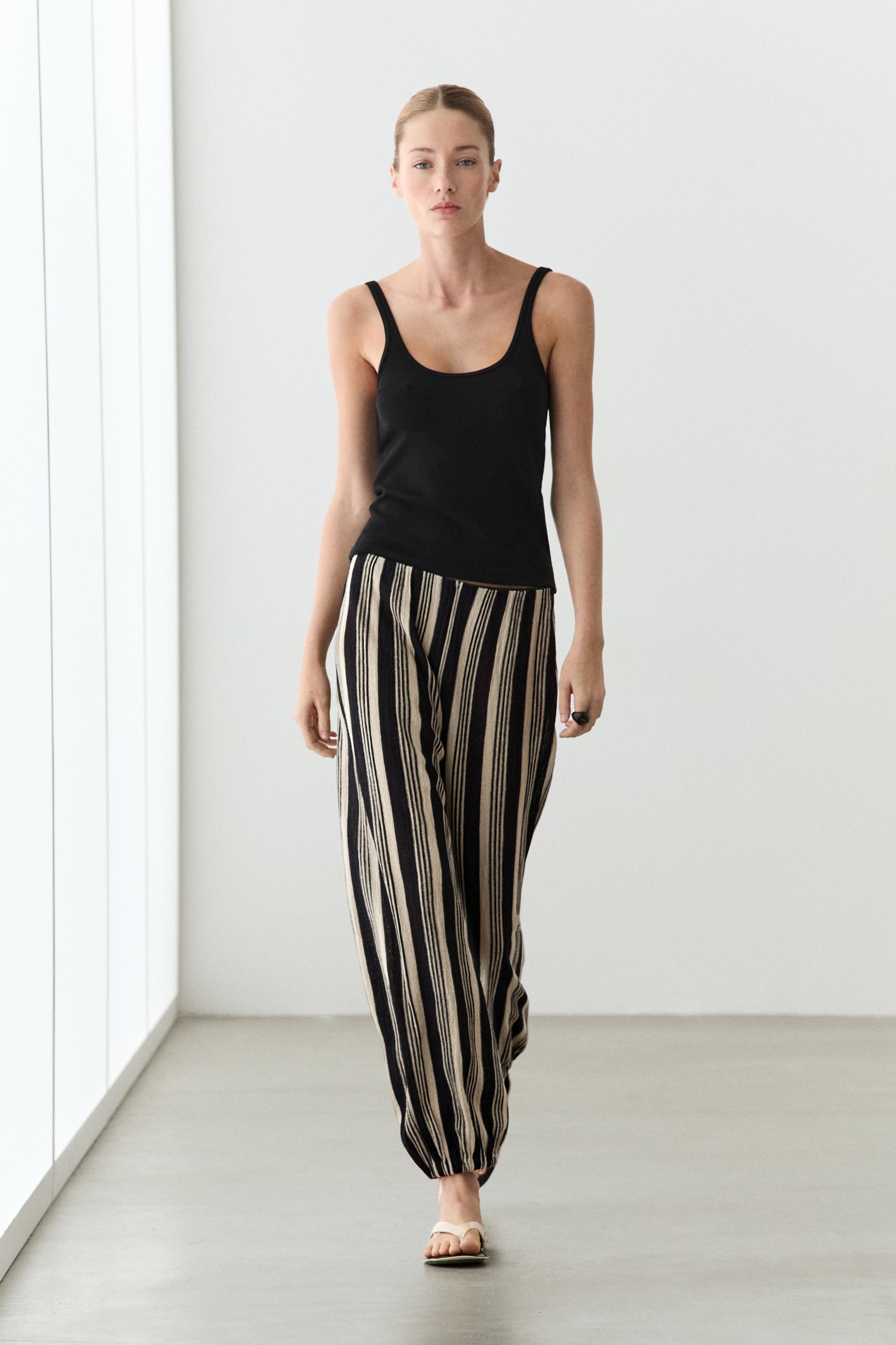Striped sarouel co-ord pants