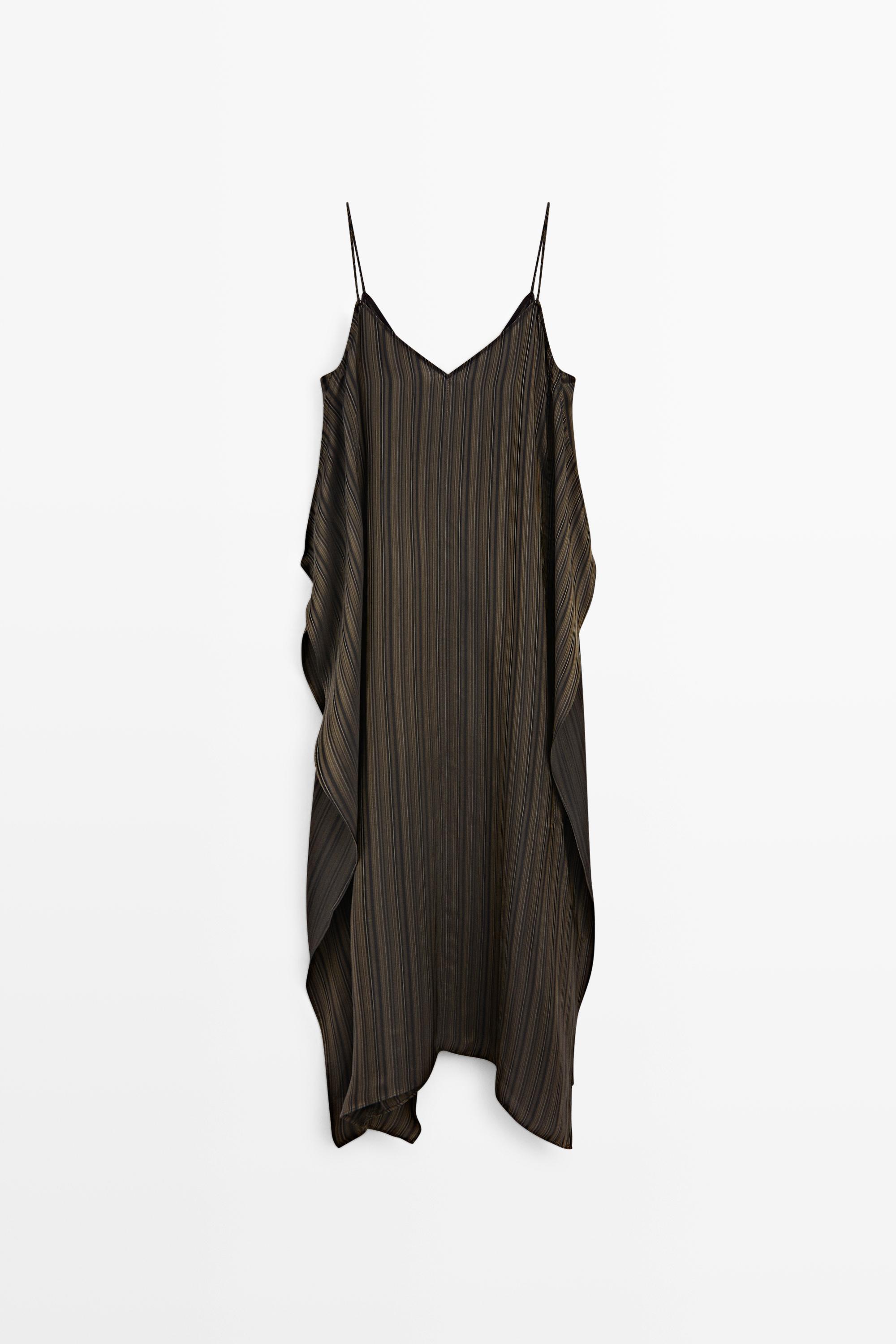 Asymmetrical flowing midi dress