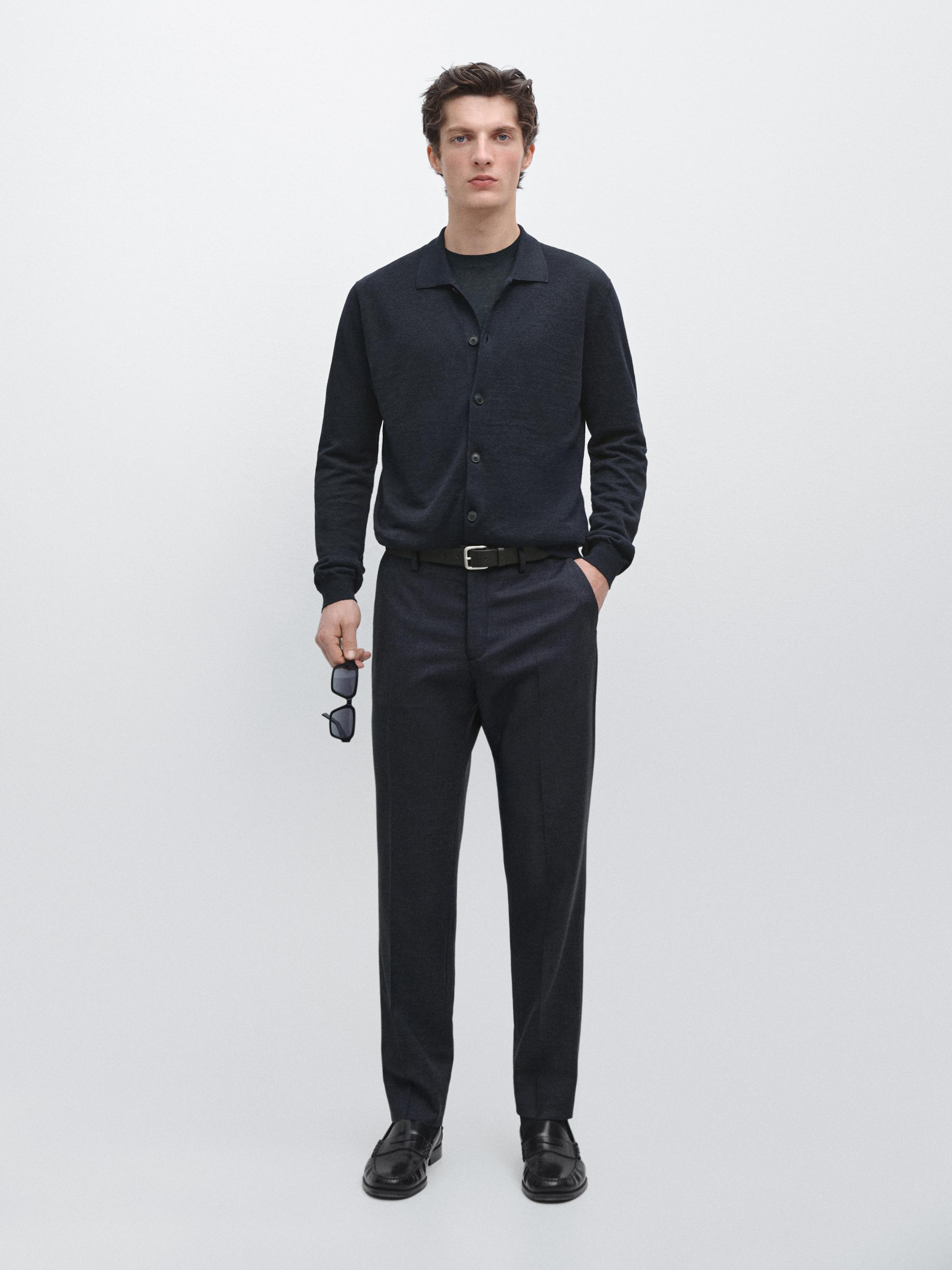 Cold wool suit trousers