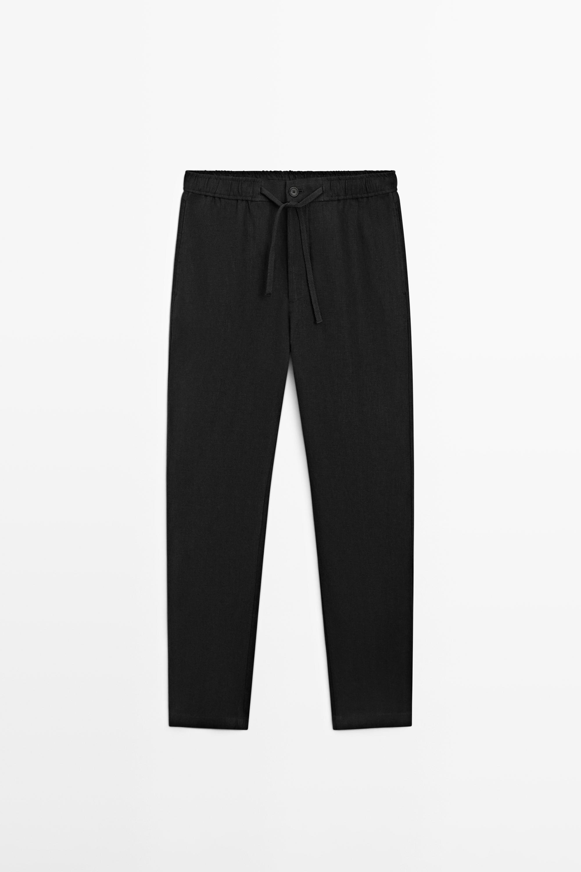 Linen jogger fit pants