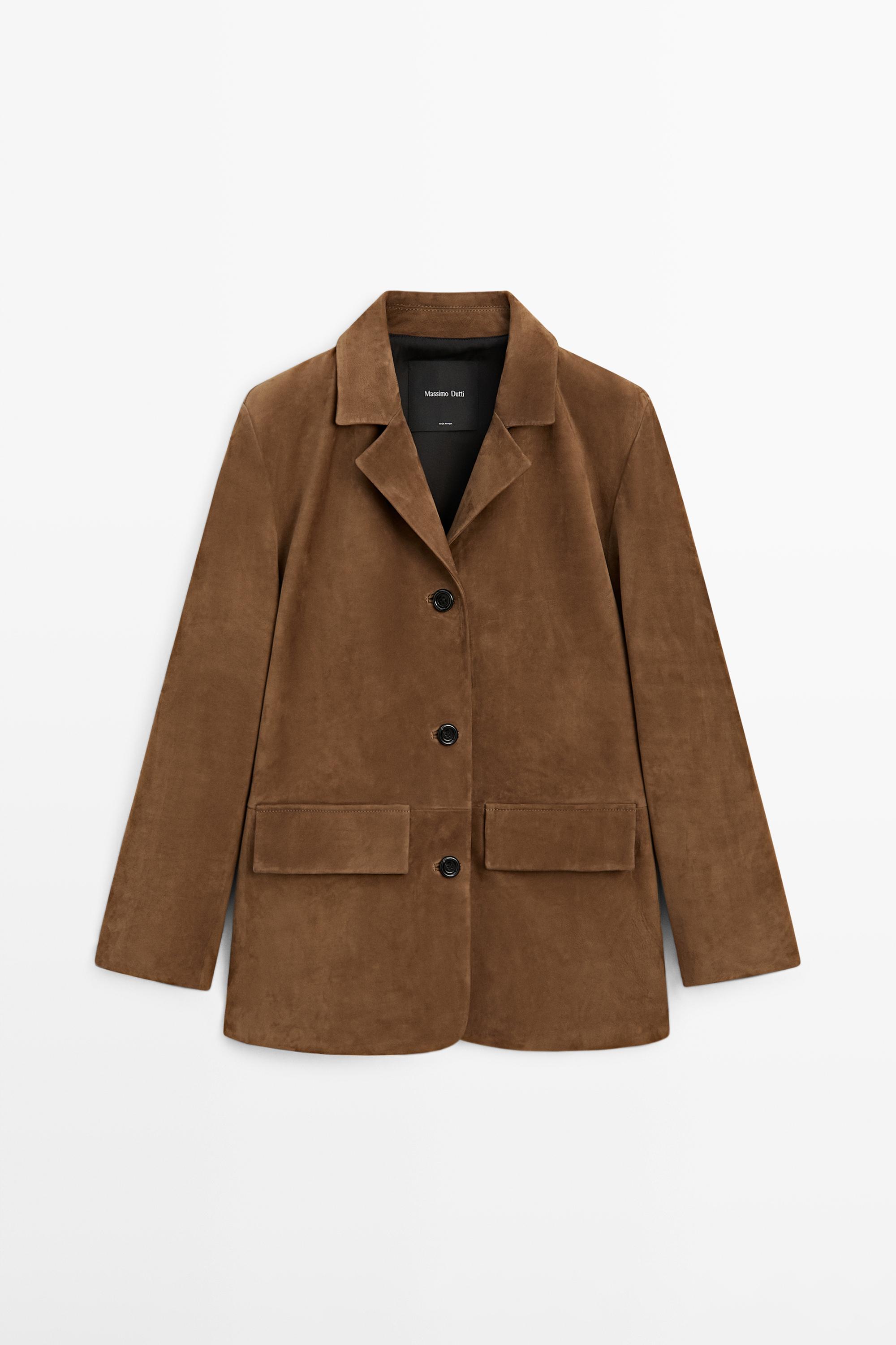 100% Suede lapel blazer