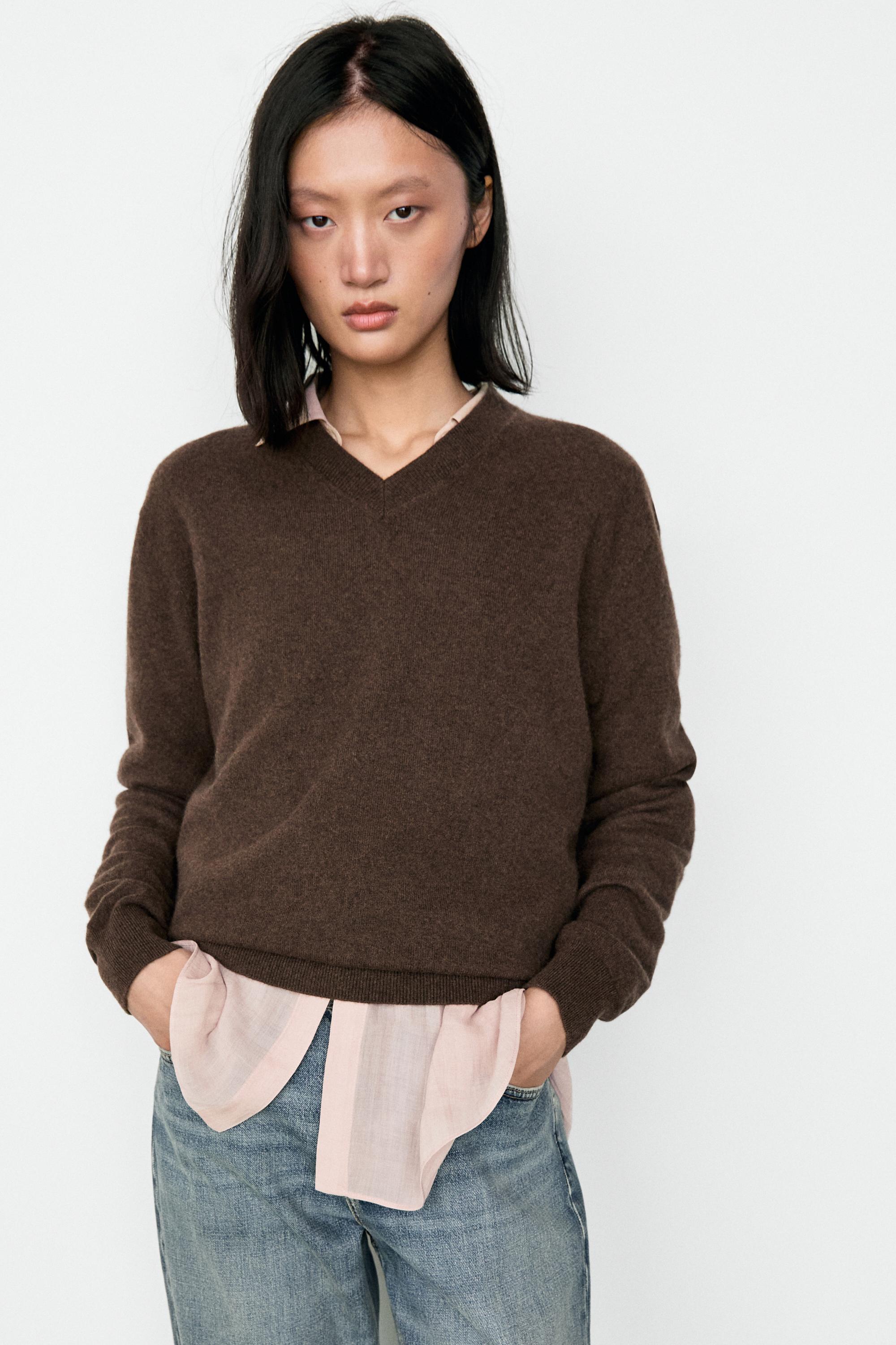 100% cashmere knit sweater