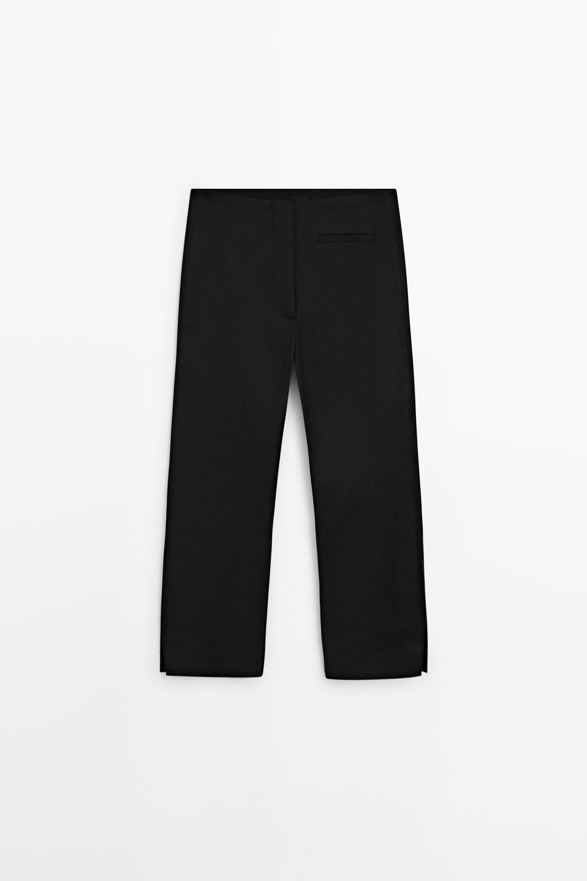 Linen blend capris