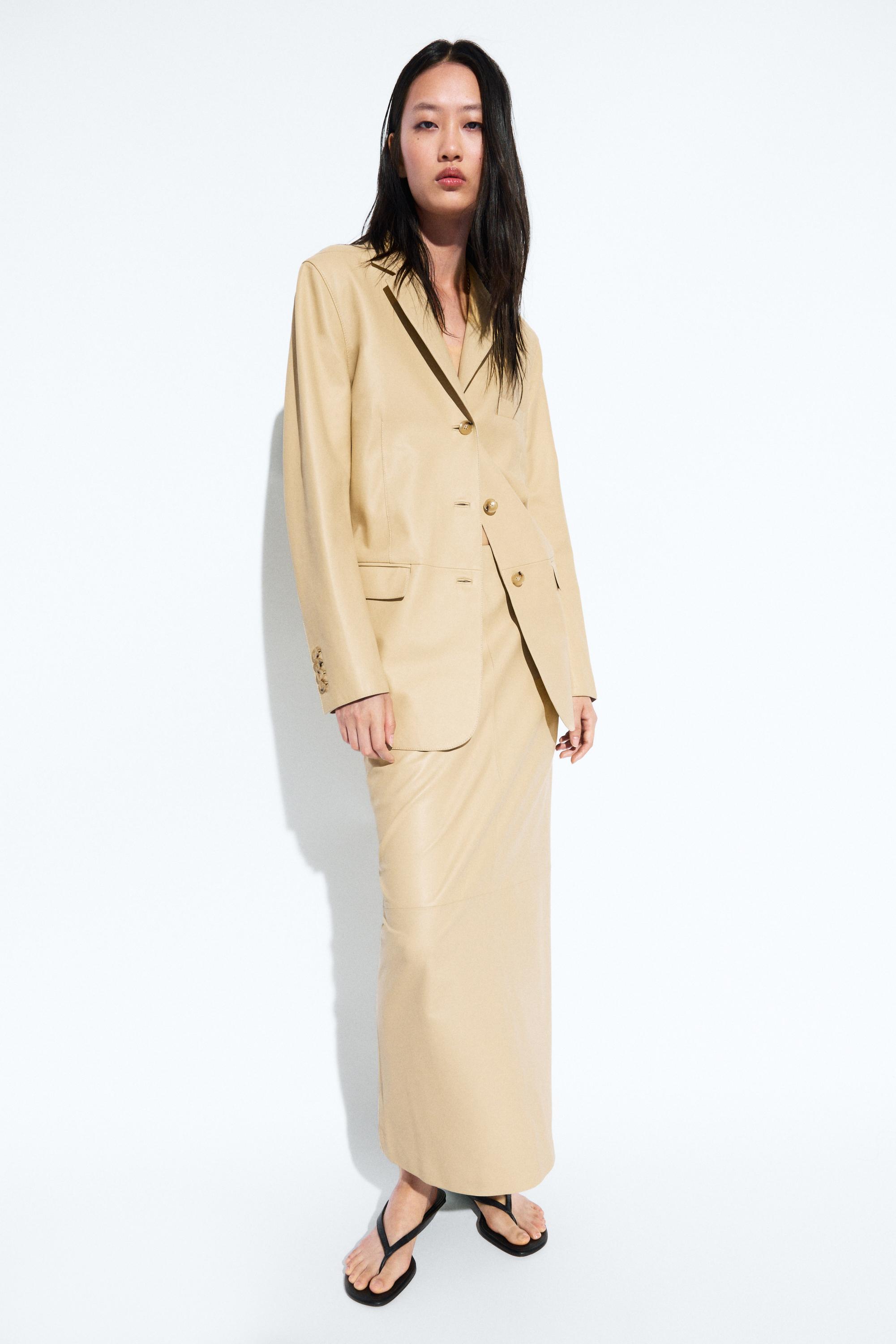 Nappa leather blazer
