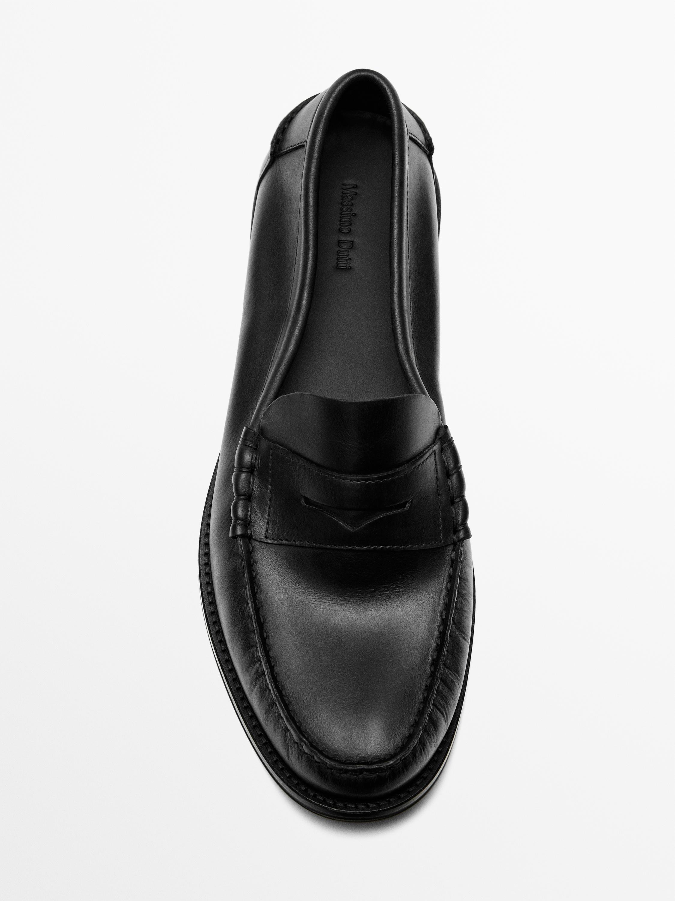 Soft oiled leather loafers