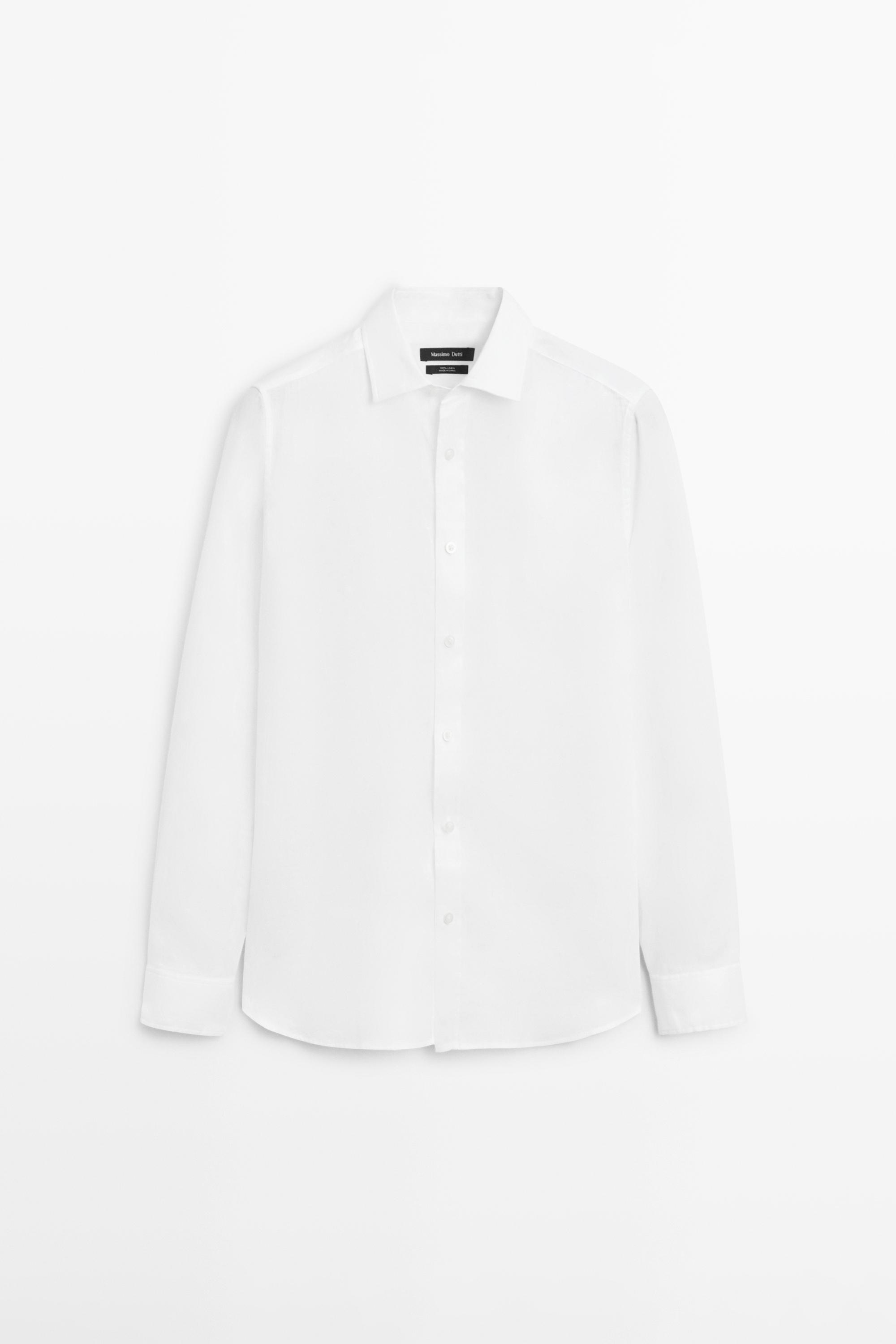 100% linen slim fit shirt