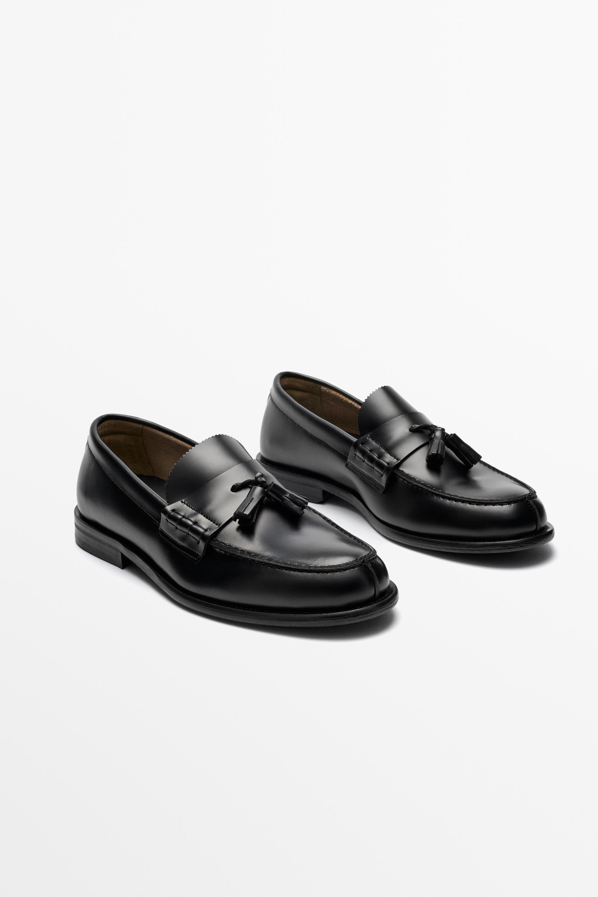 Leather tassel loafer