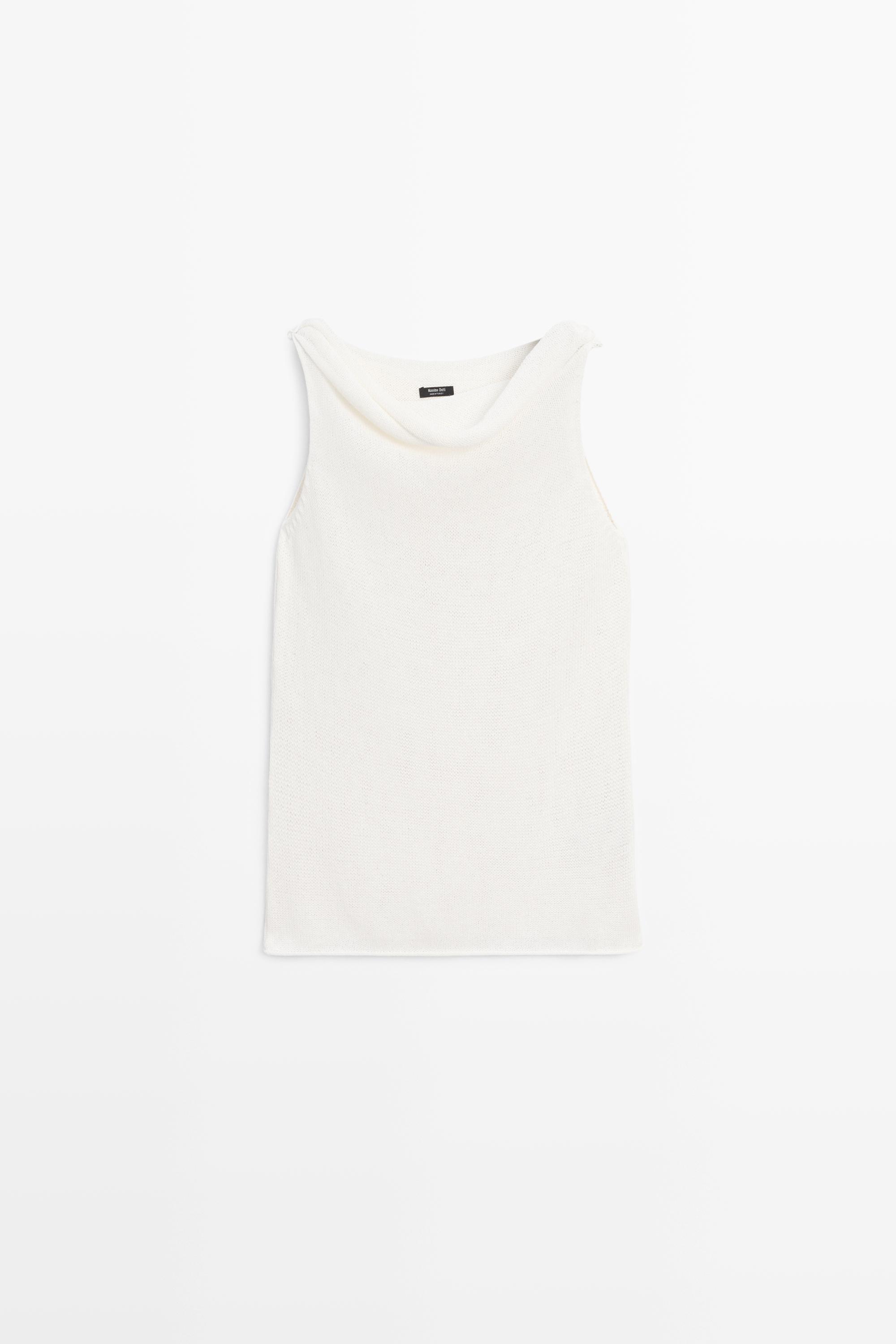Ribbed knit bandeau top
