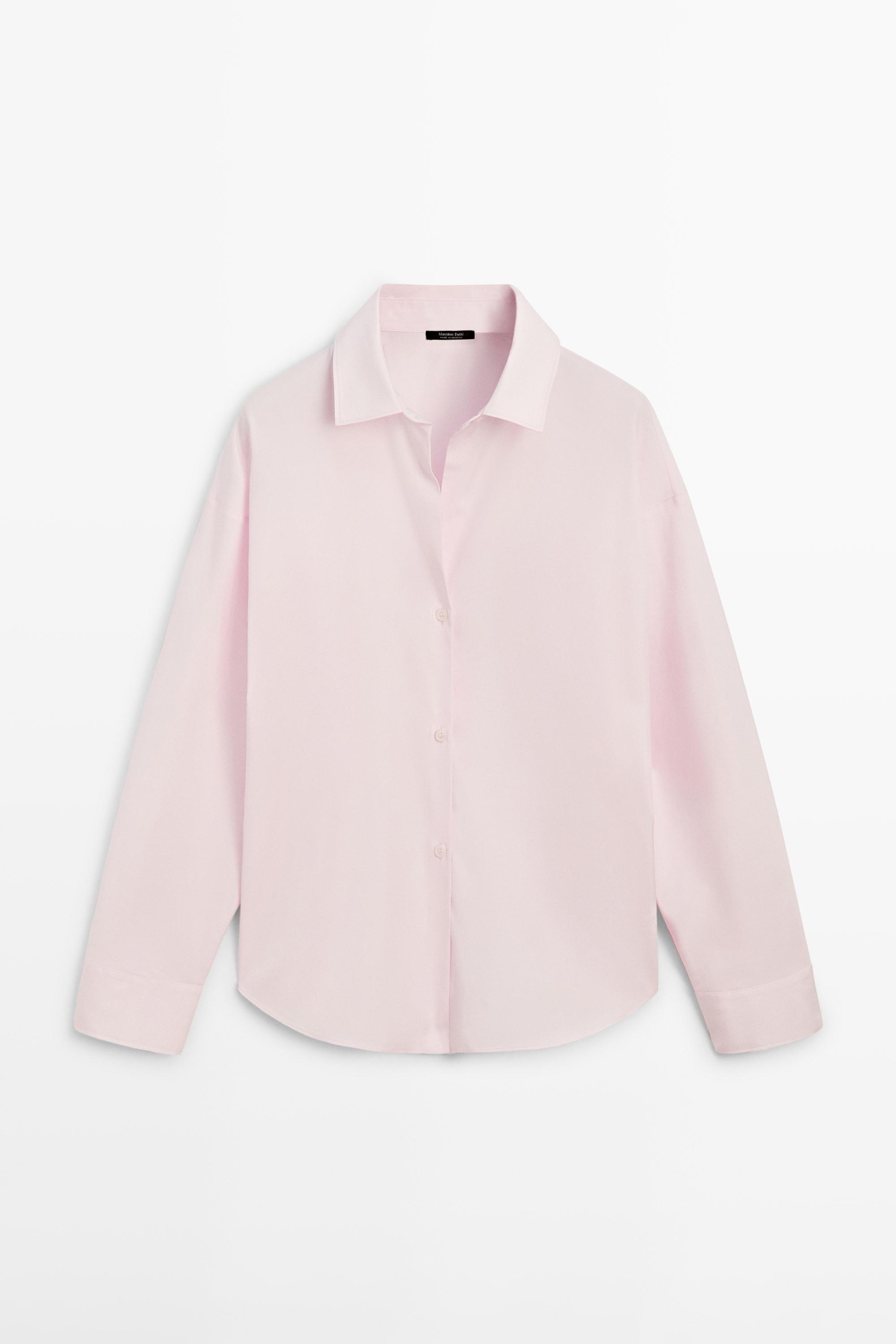 Cotton poplin shirt with dart detail