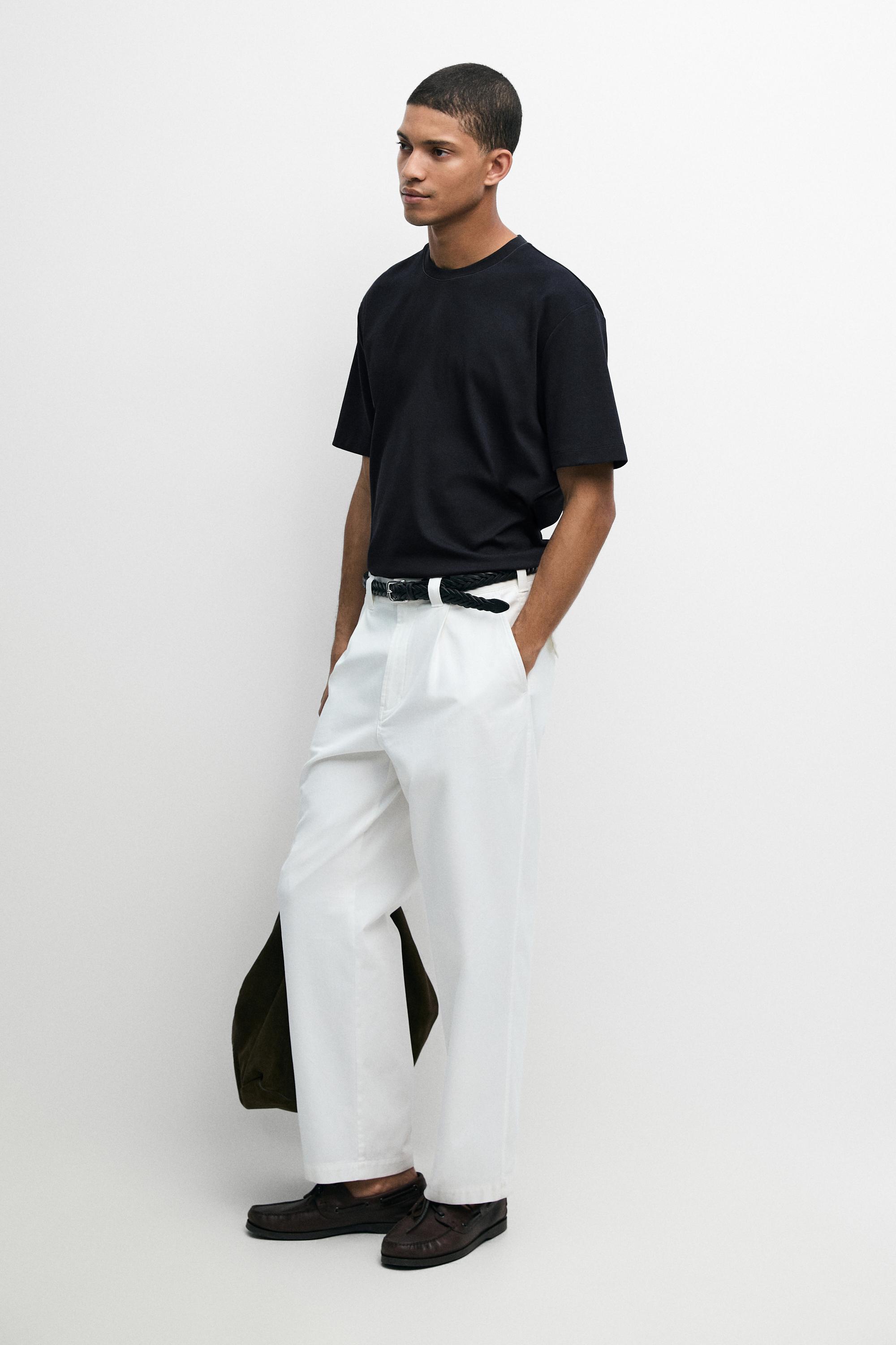 Contrast neck short sleeve T-shirt