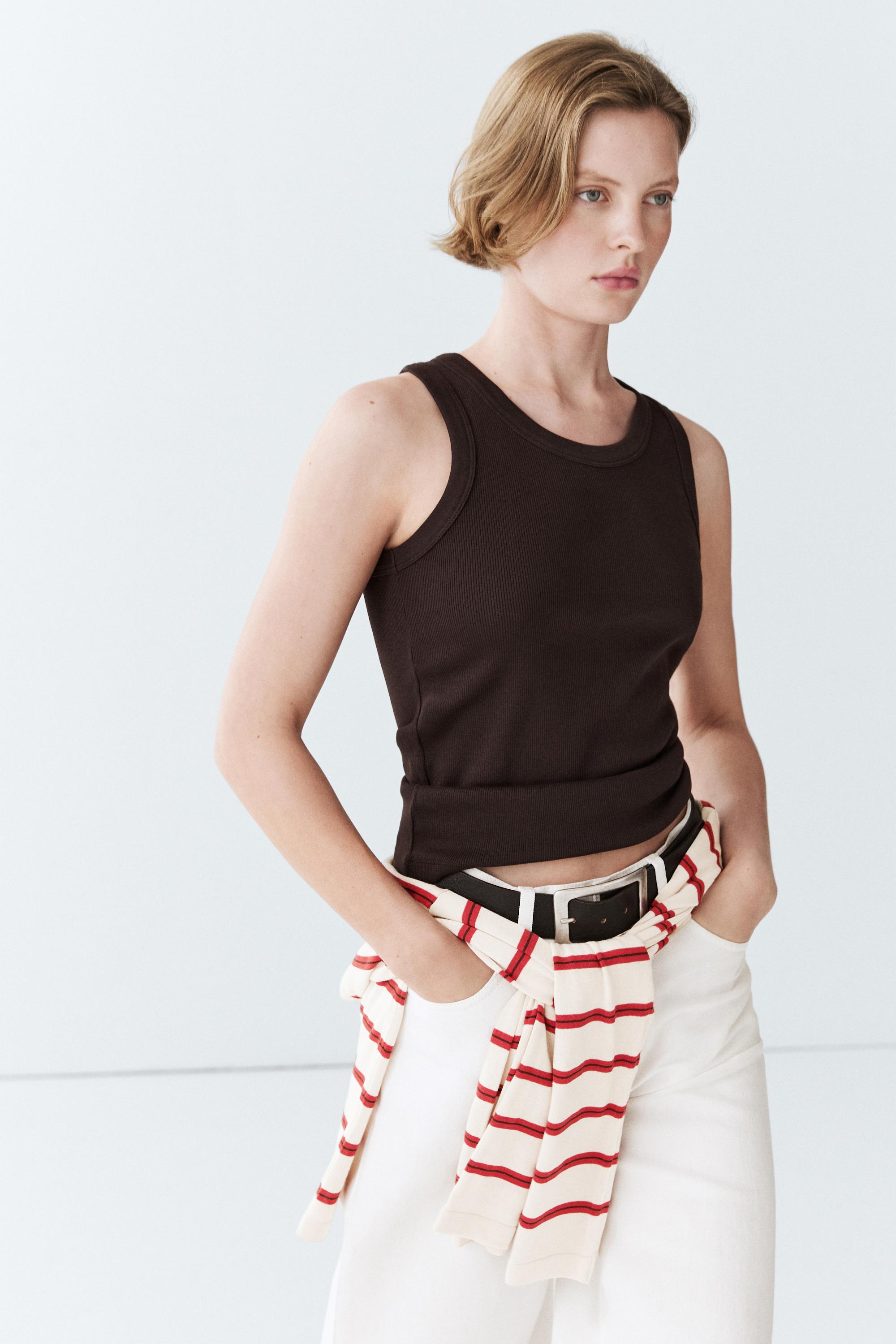 Cotton blend halter top