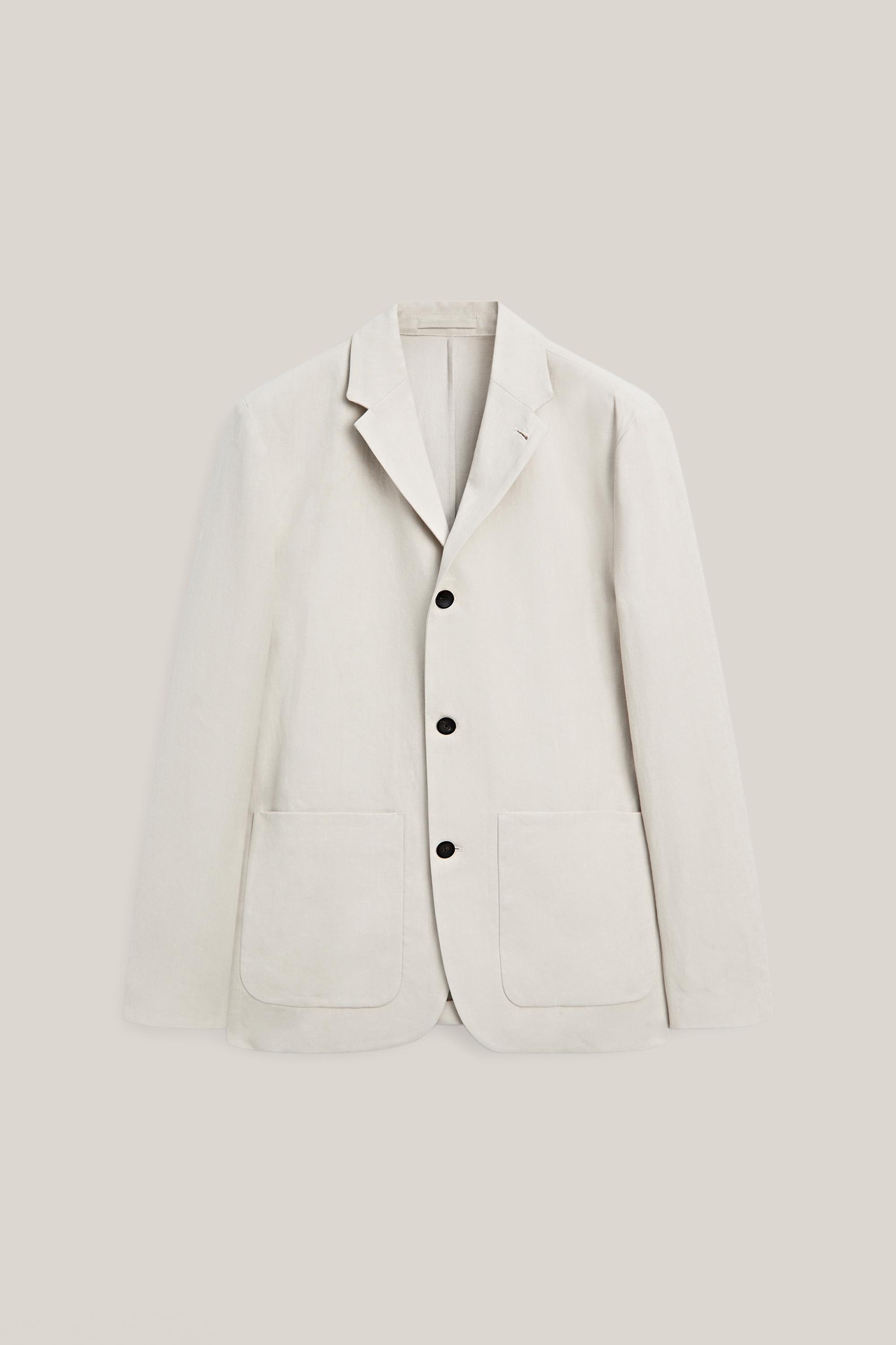 100% linen suit blazer with pocket details - LIMITED EDITION