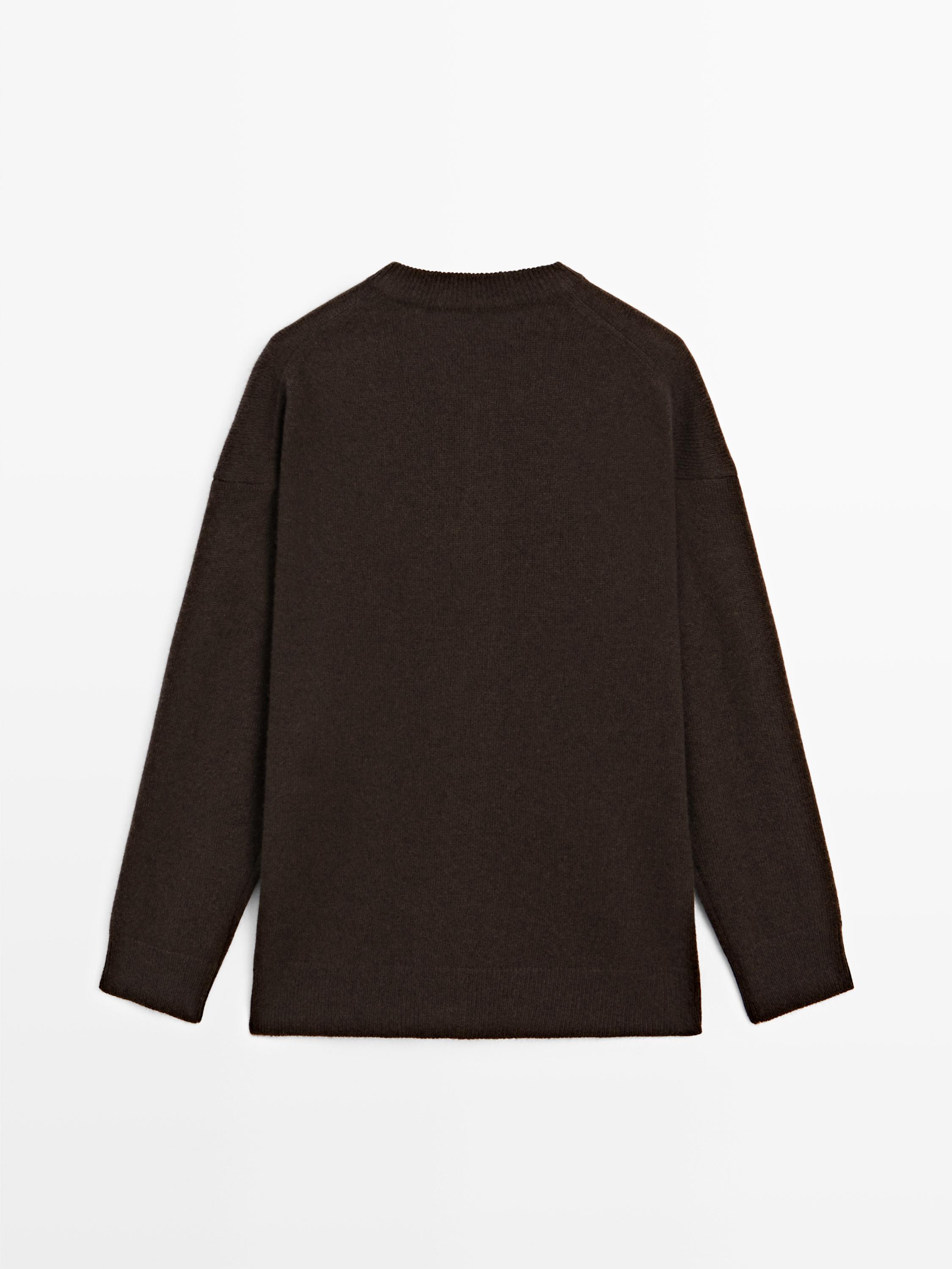 Long knit cashmere cardigan