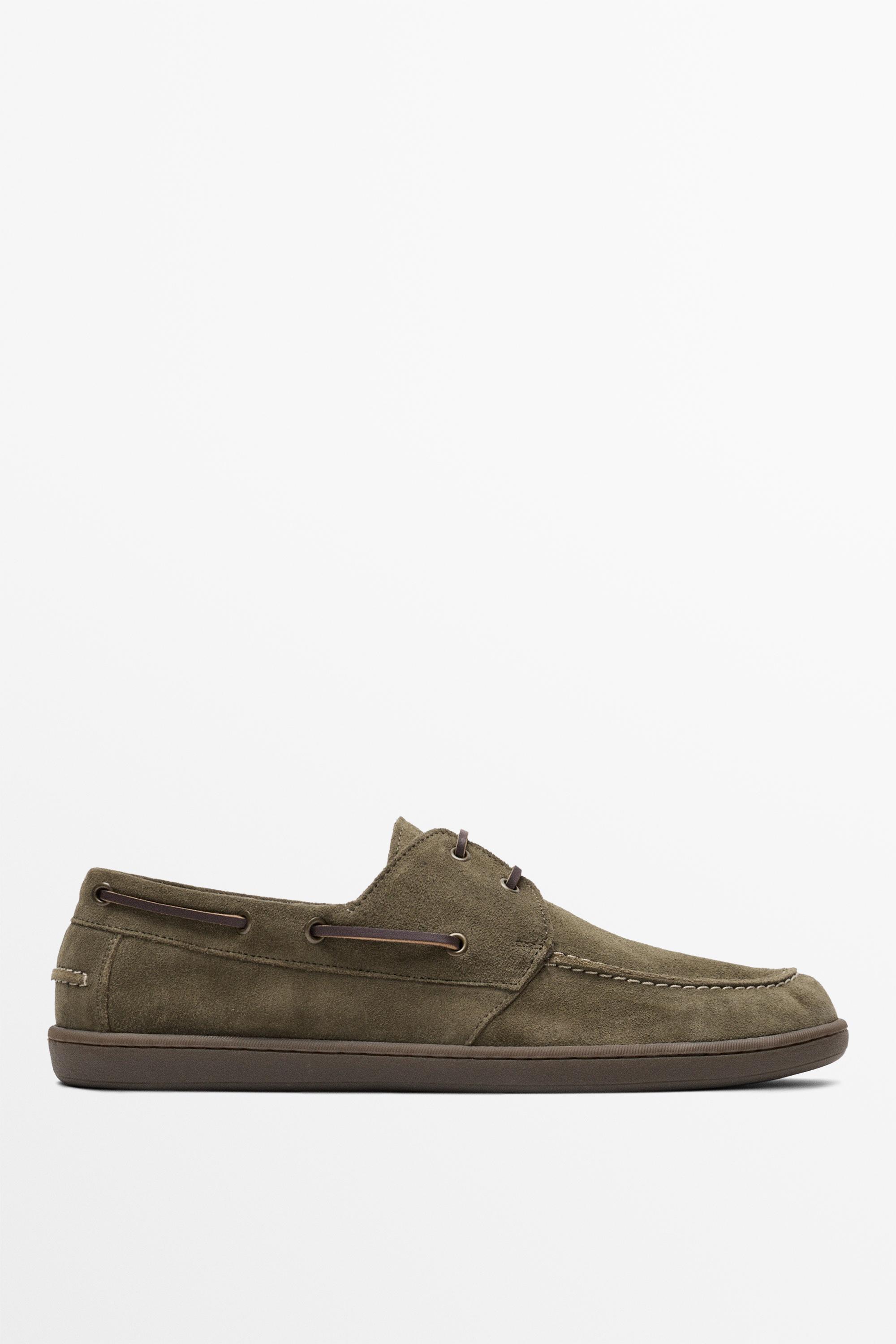 Soft leather boat shoe