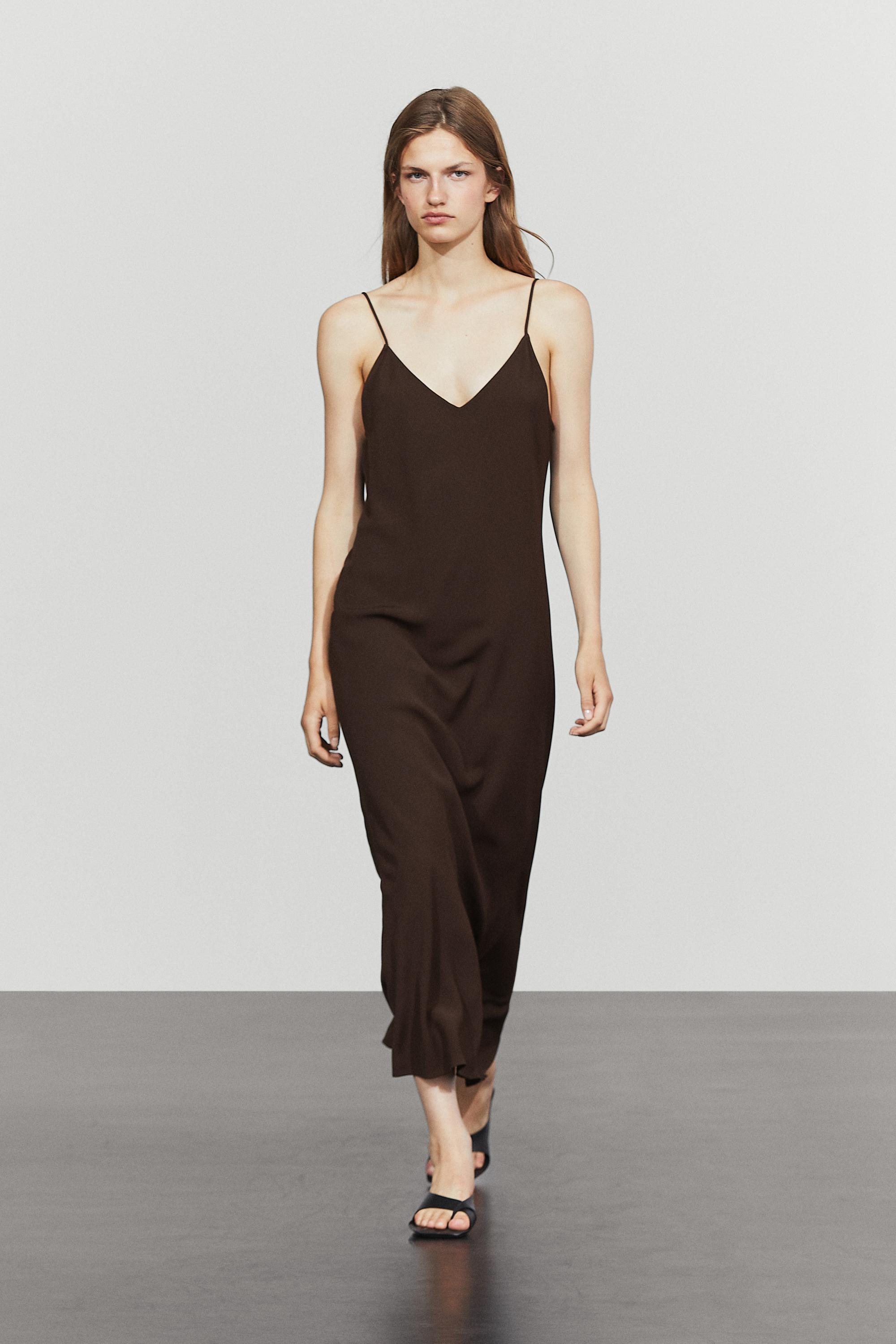 Flowing spaghetti strap midi dress