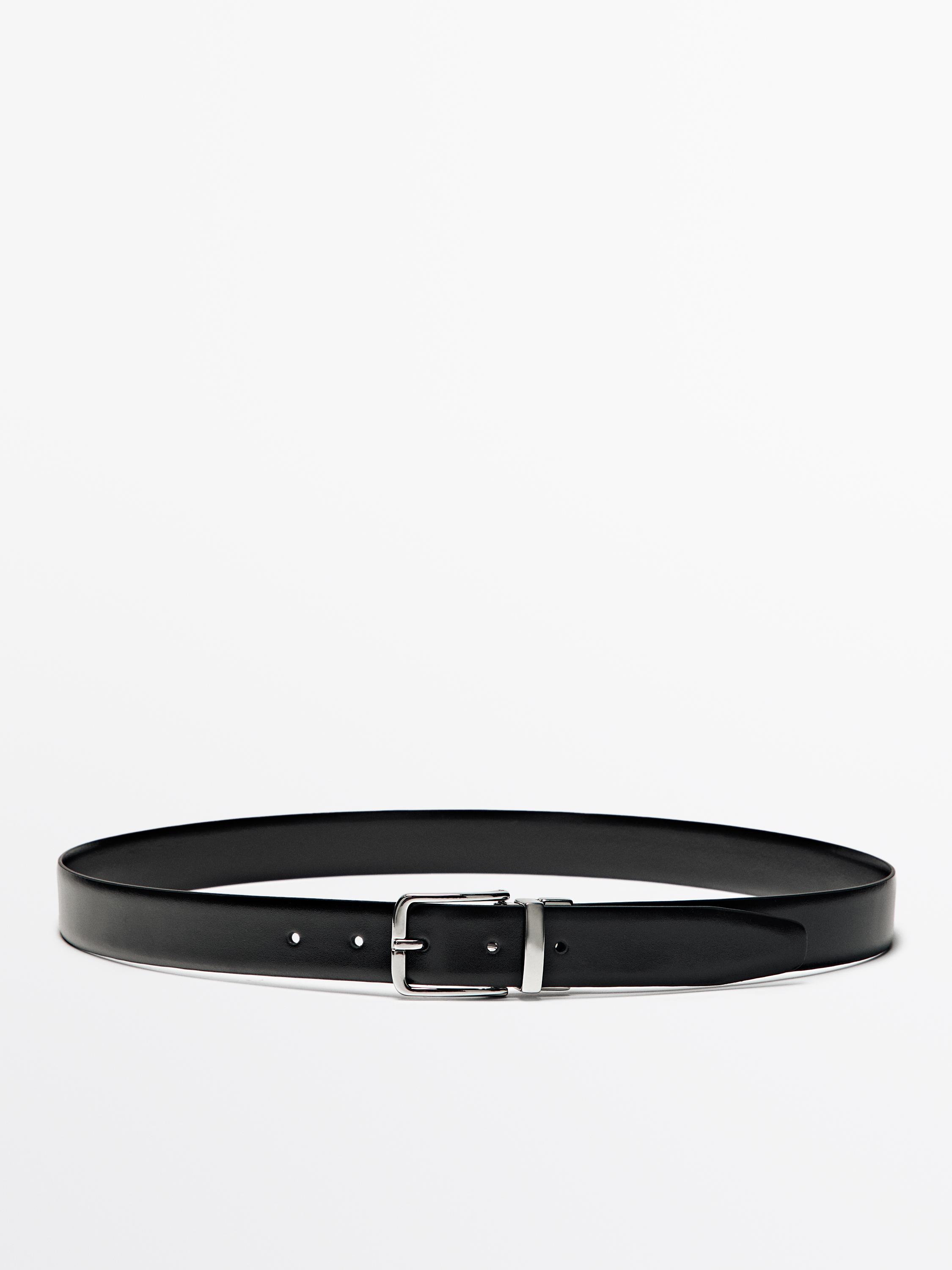 Reversible nappa leather belt