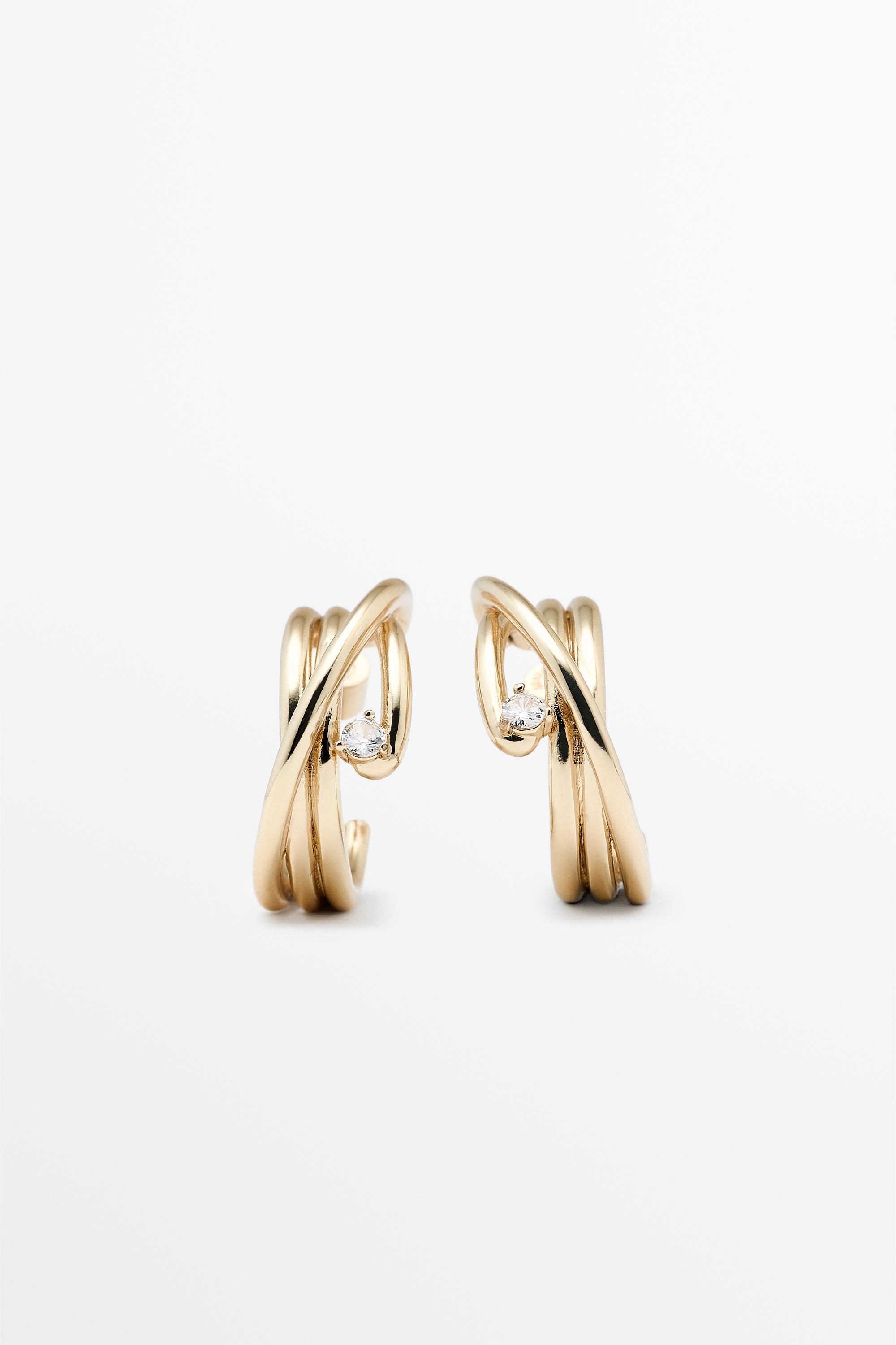 Shimmery hoop earrings