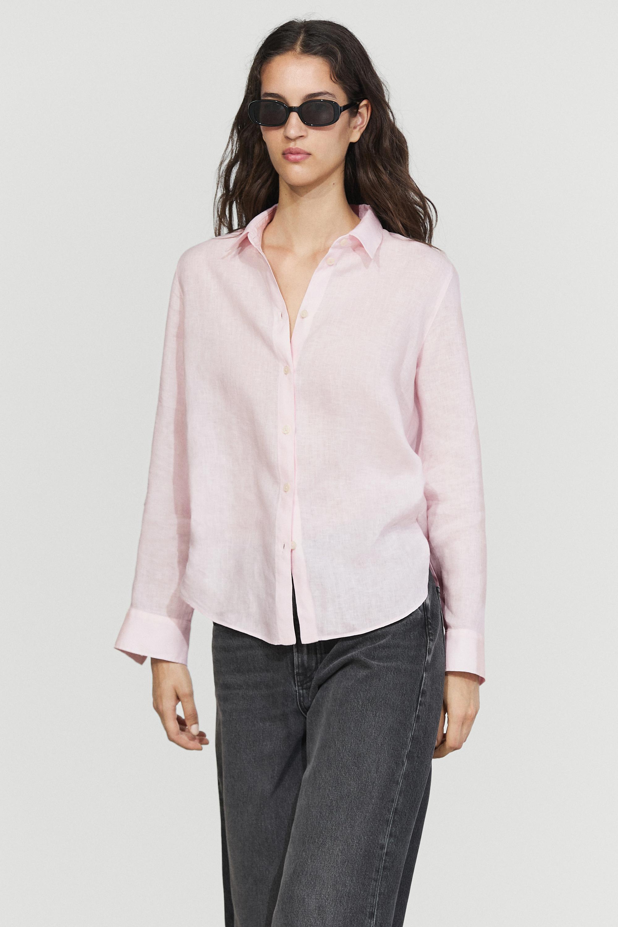 Flowing 100% linen shirt