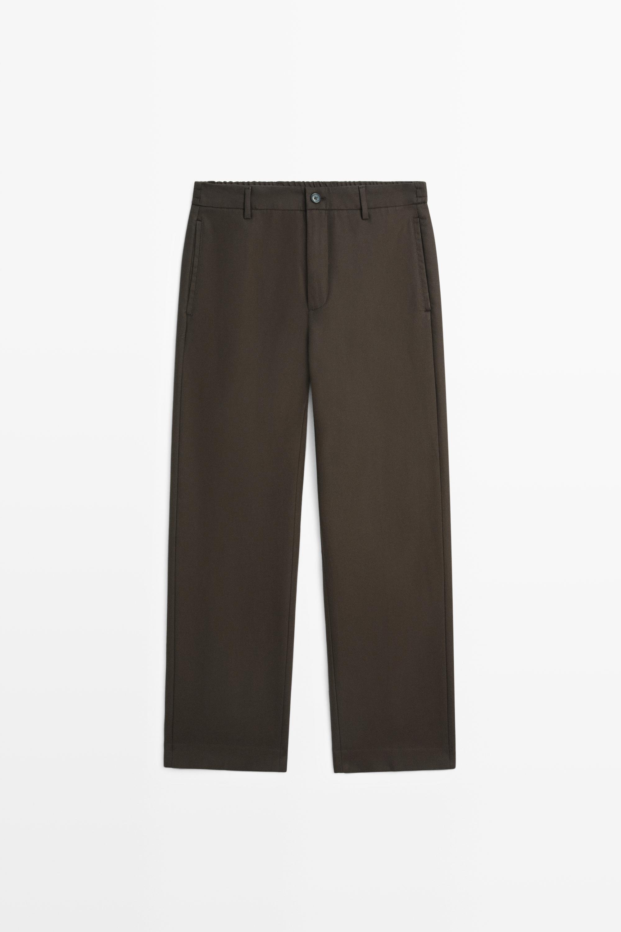 100% cotton pants with elasticated waistband