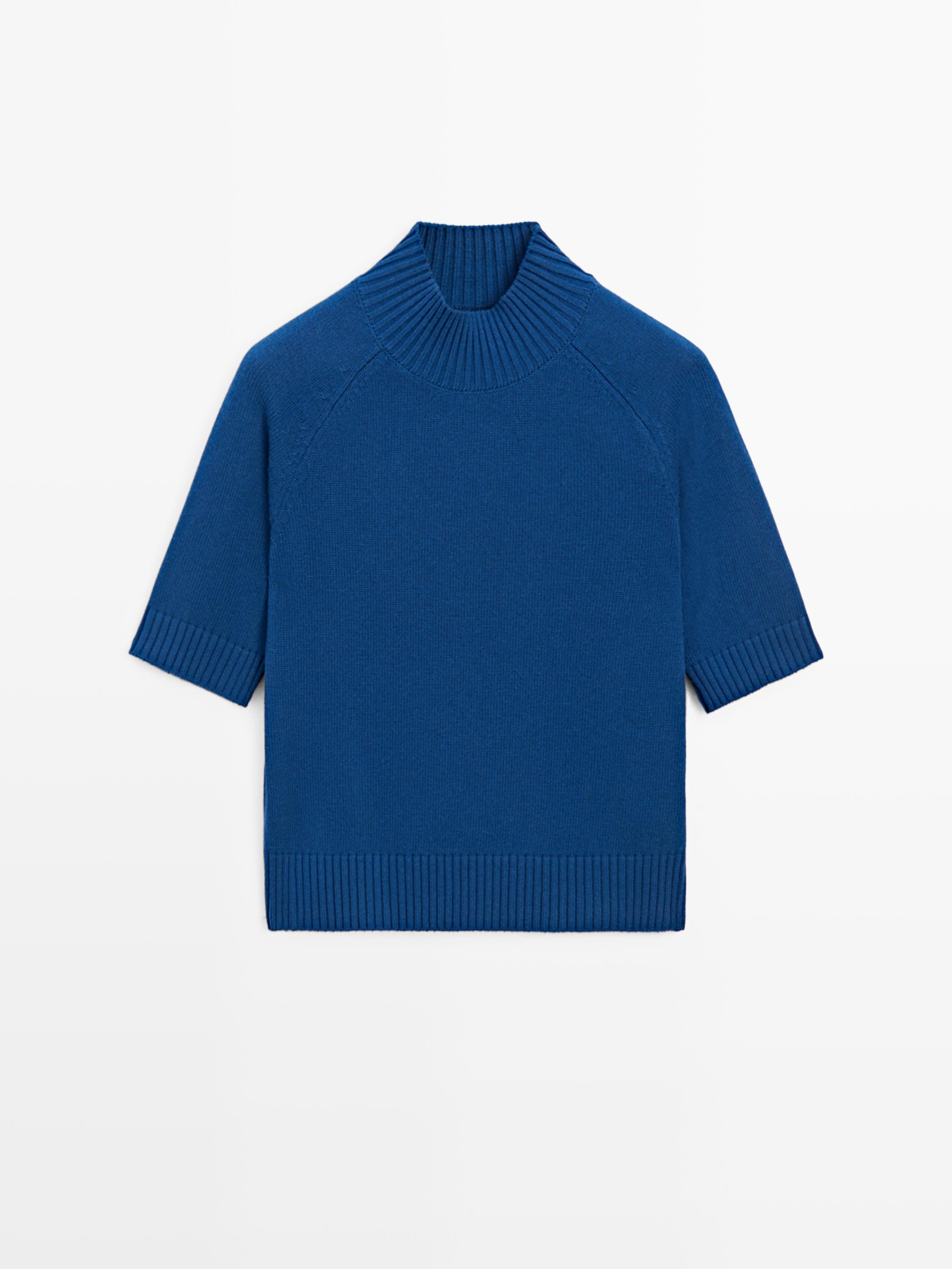 Cotton blend knit sweater