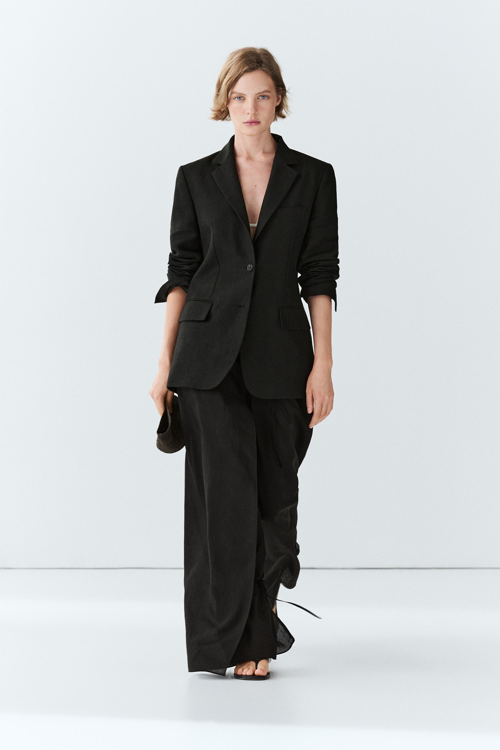 Double-layer pants with tie detail