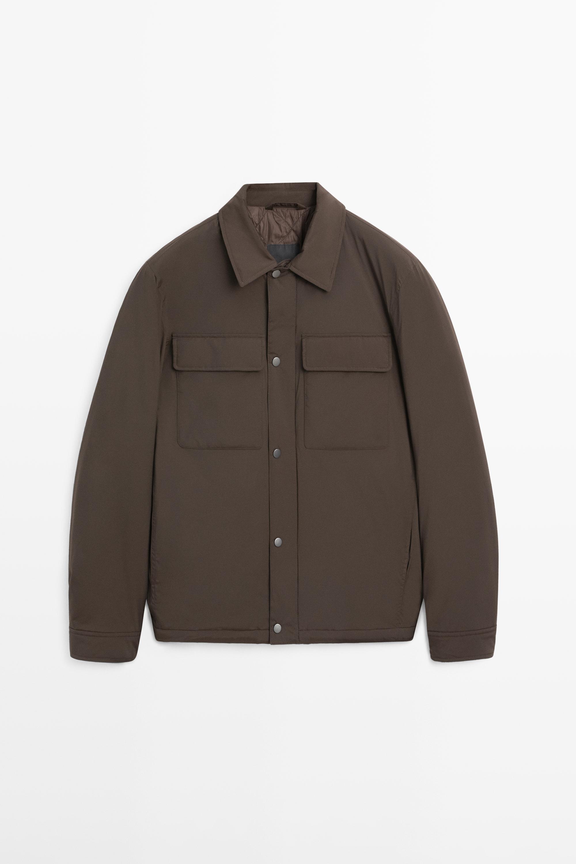 Overshirt with pockets and collar piece