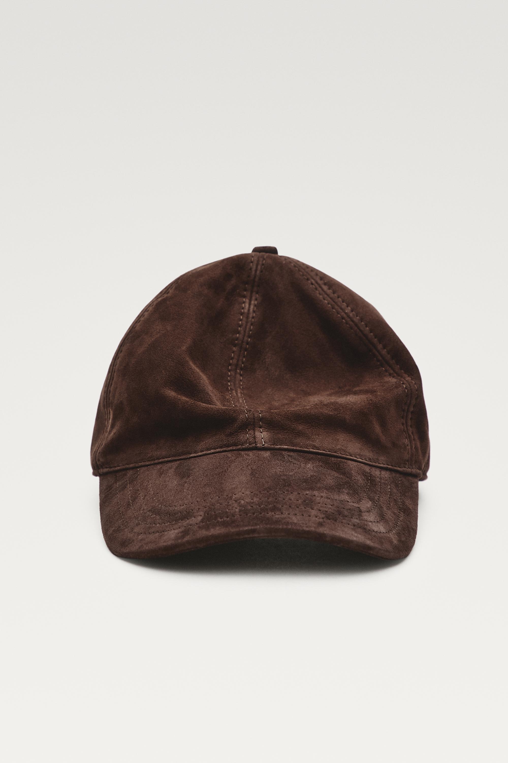 Suede leather cap