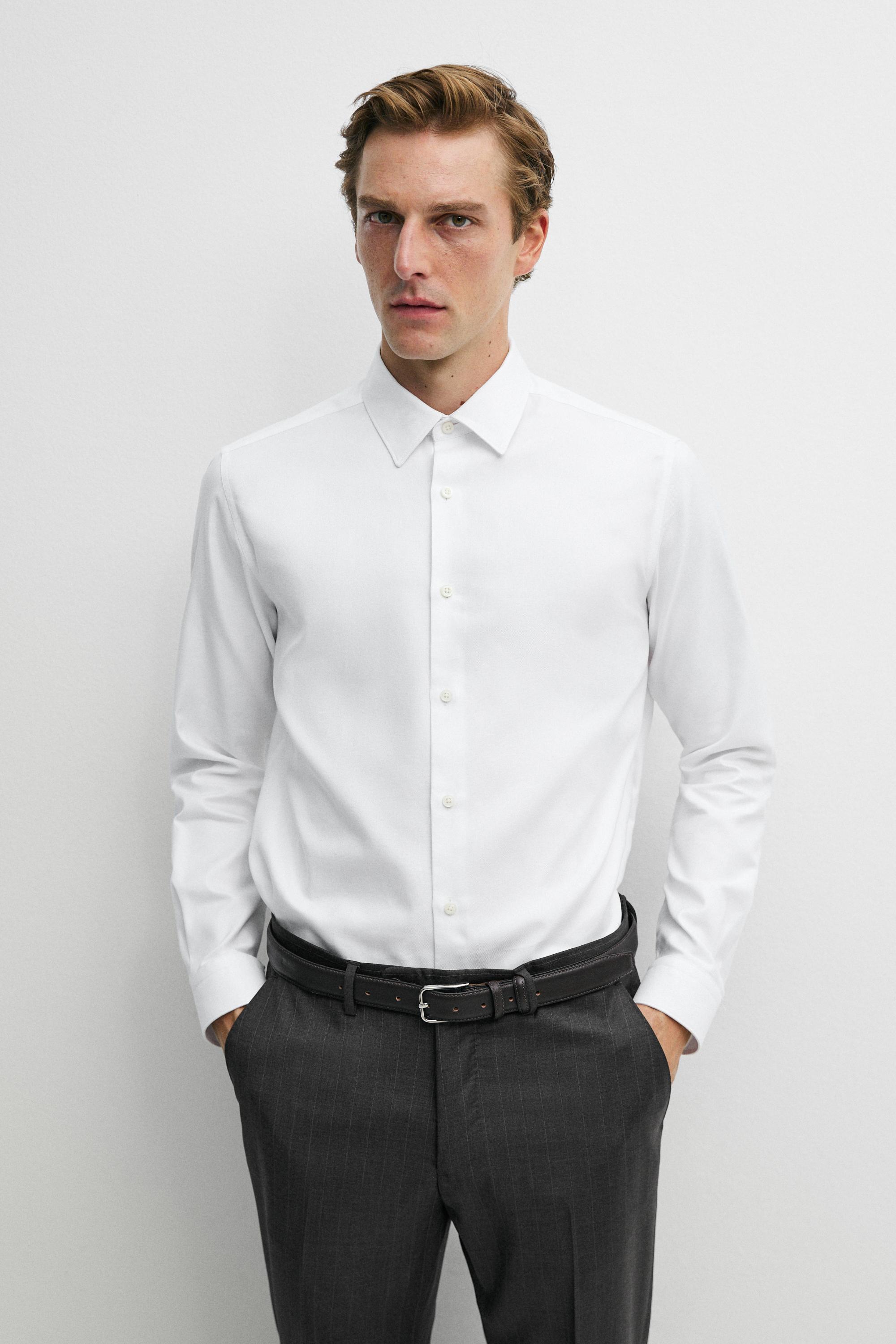 Slim fit 100% cotton Oxford shirt