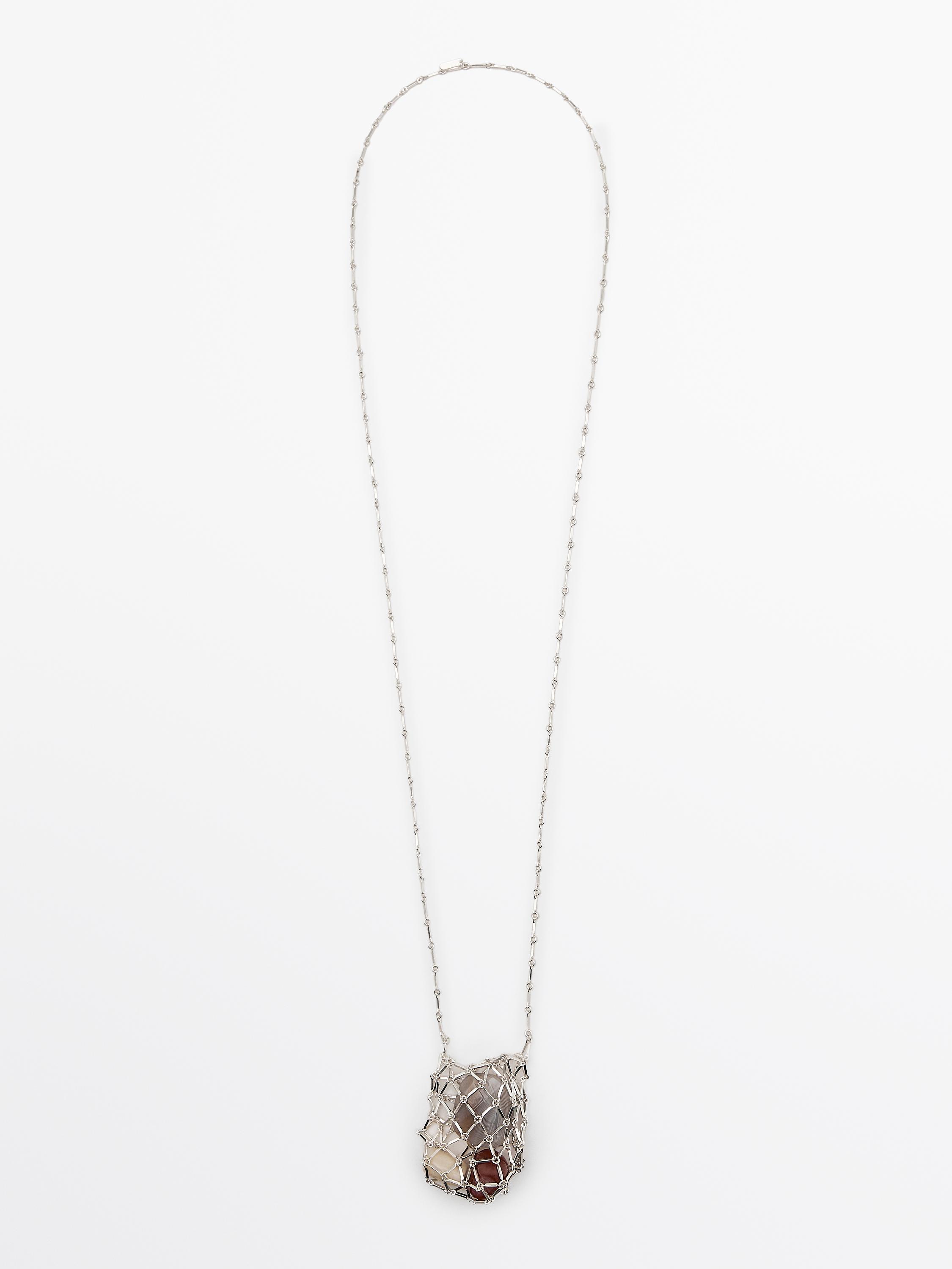 Mesh stone necklace