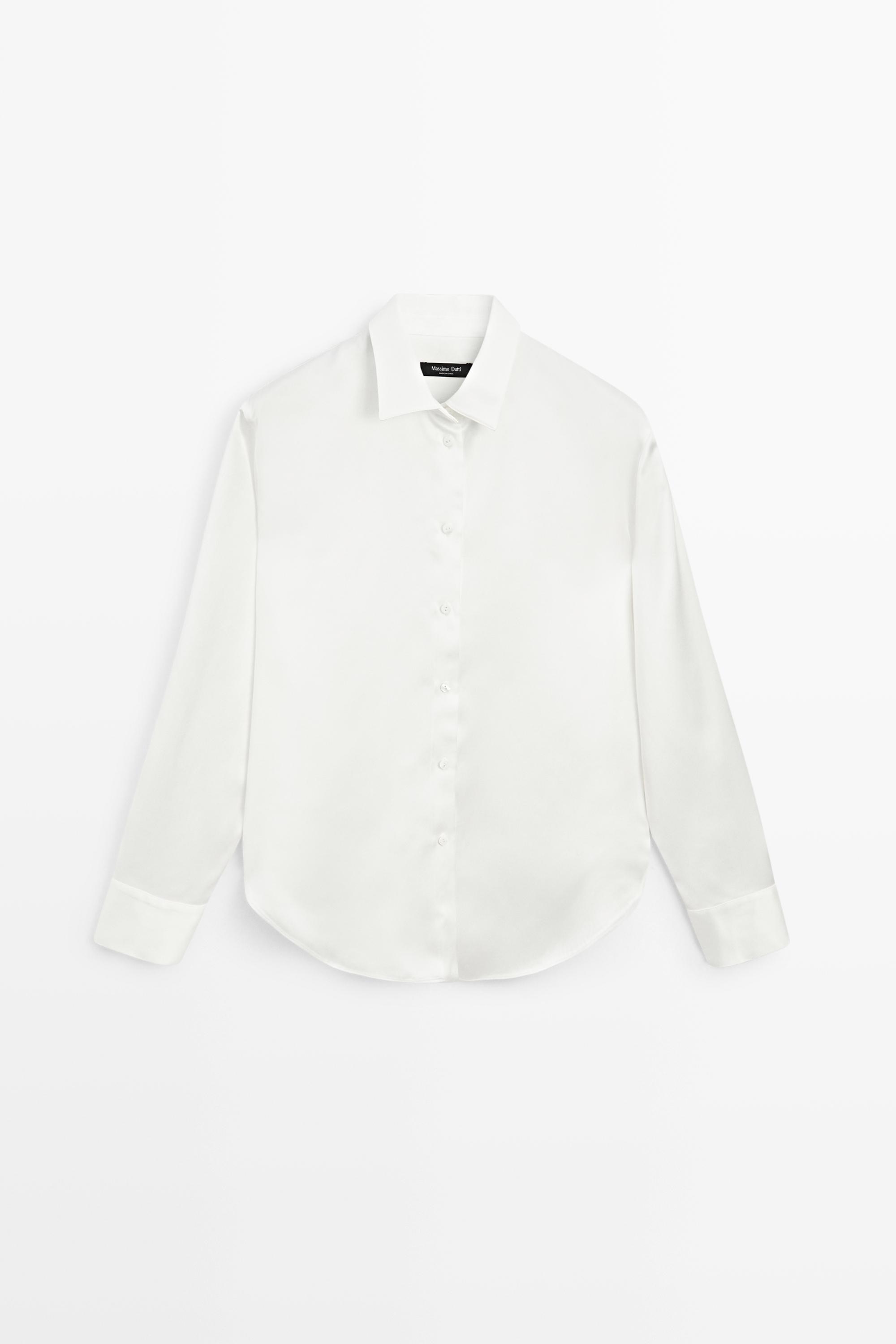 Flowing satin shirt