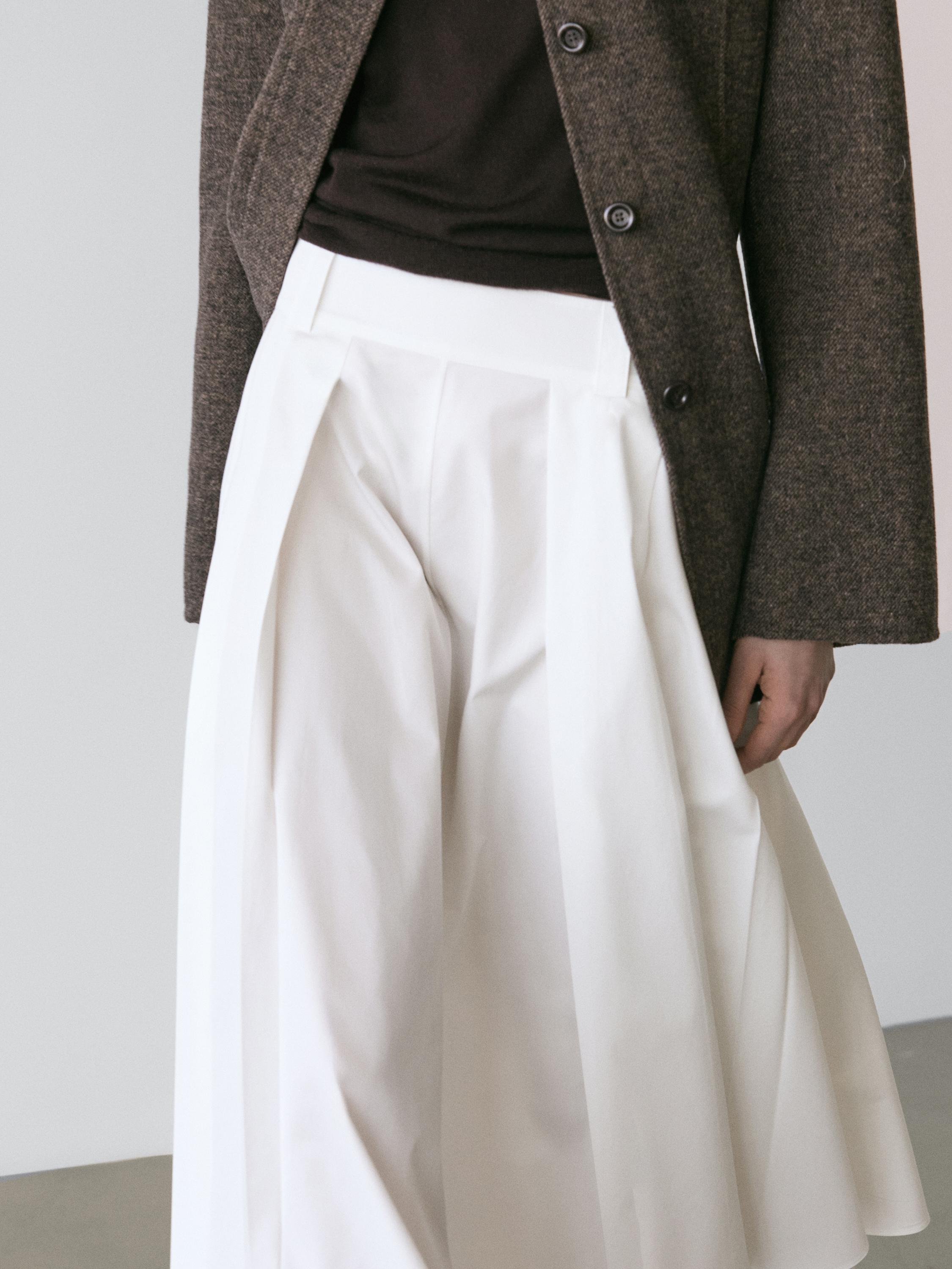Midi skirt with belt loop details
