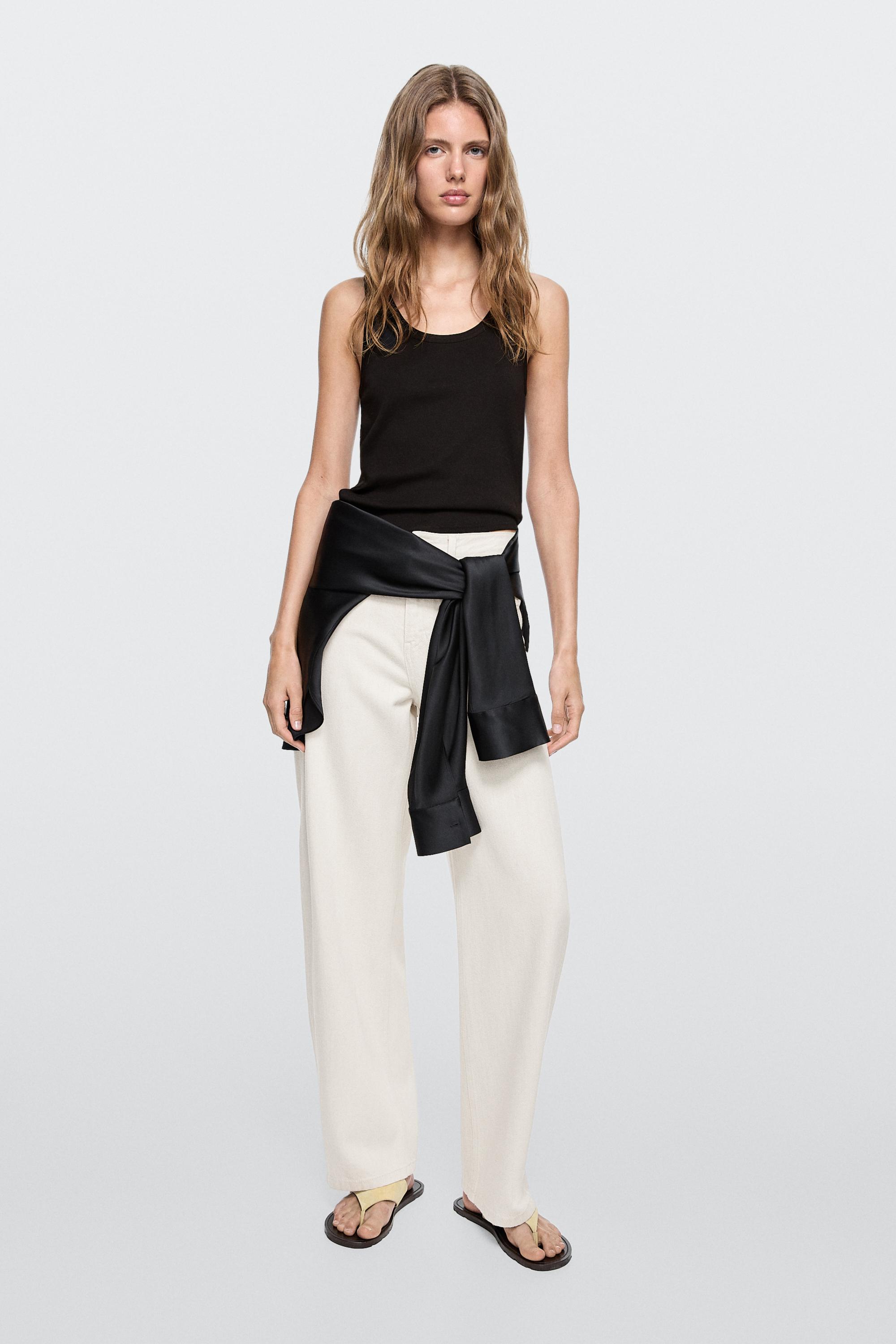 High-waist barrel fit jeans