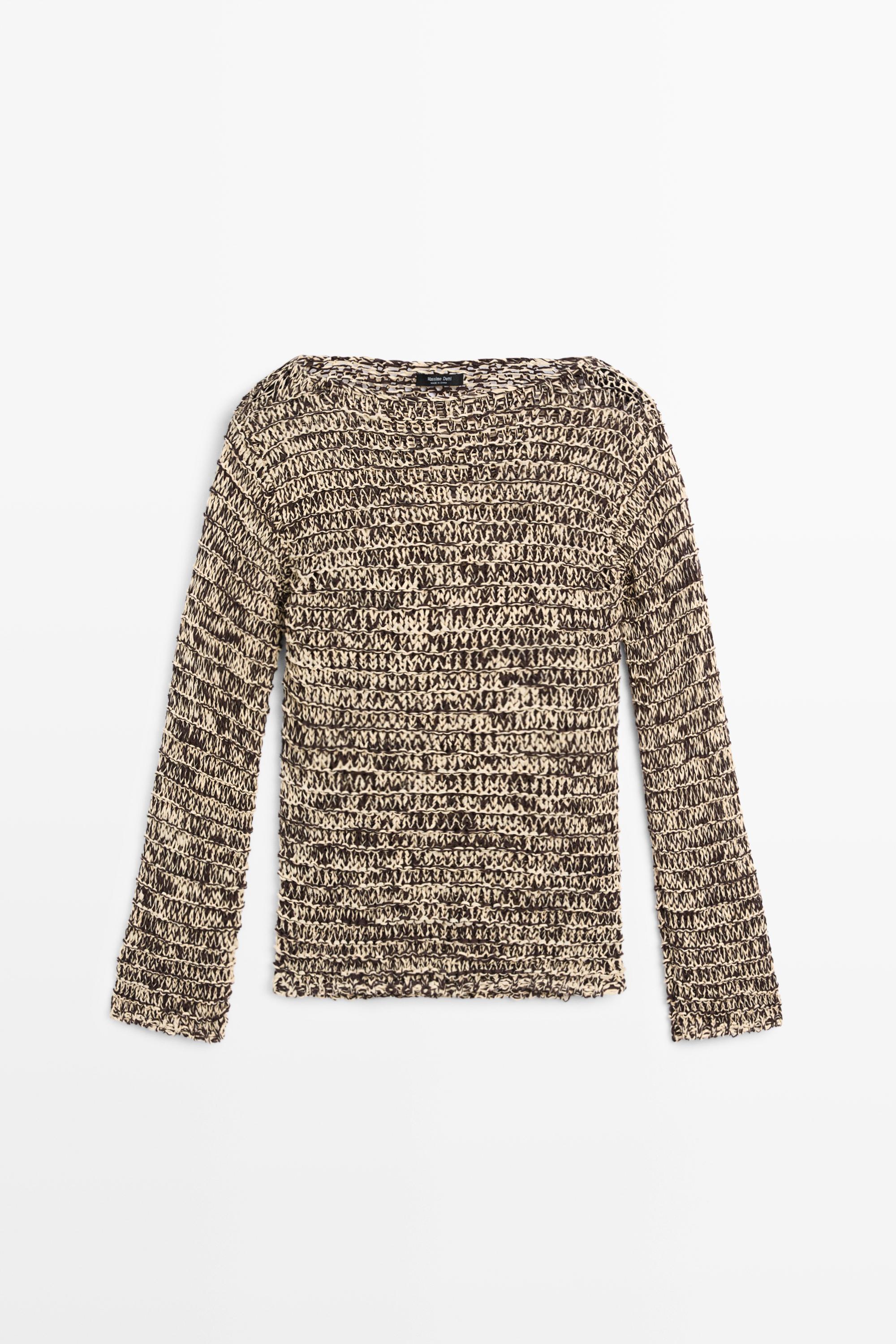 Marled knit sweater