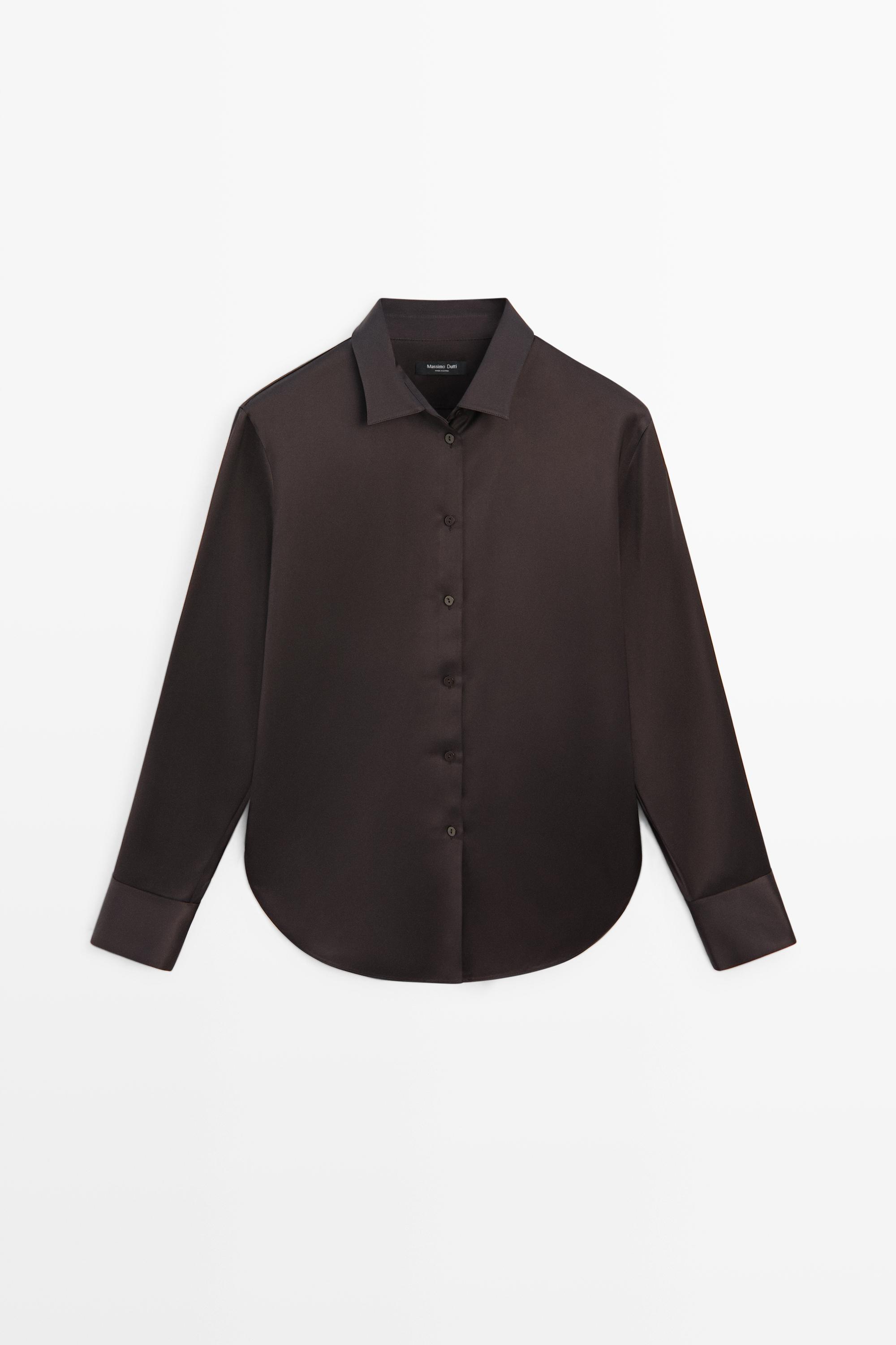 Flowing satin shirt
