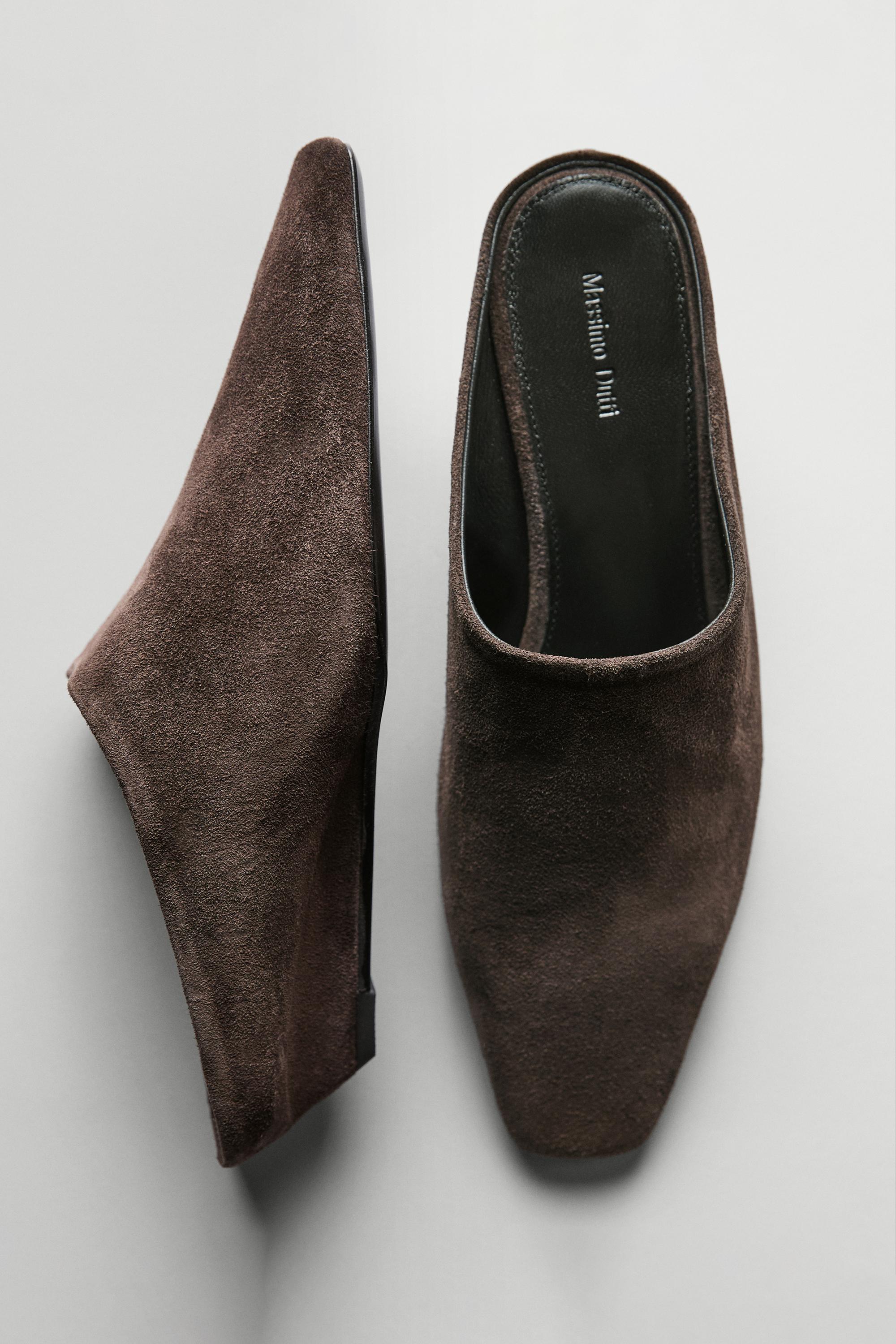 Wedge heel mules