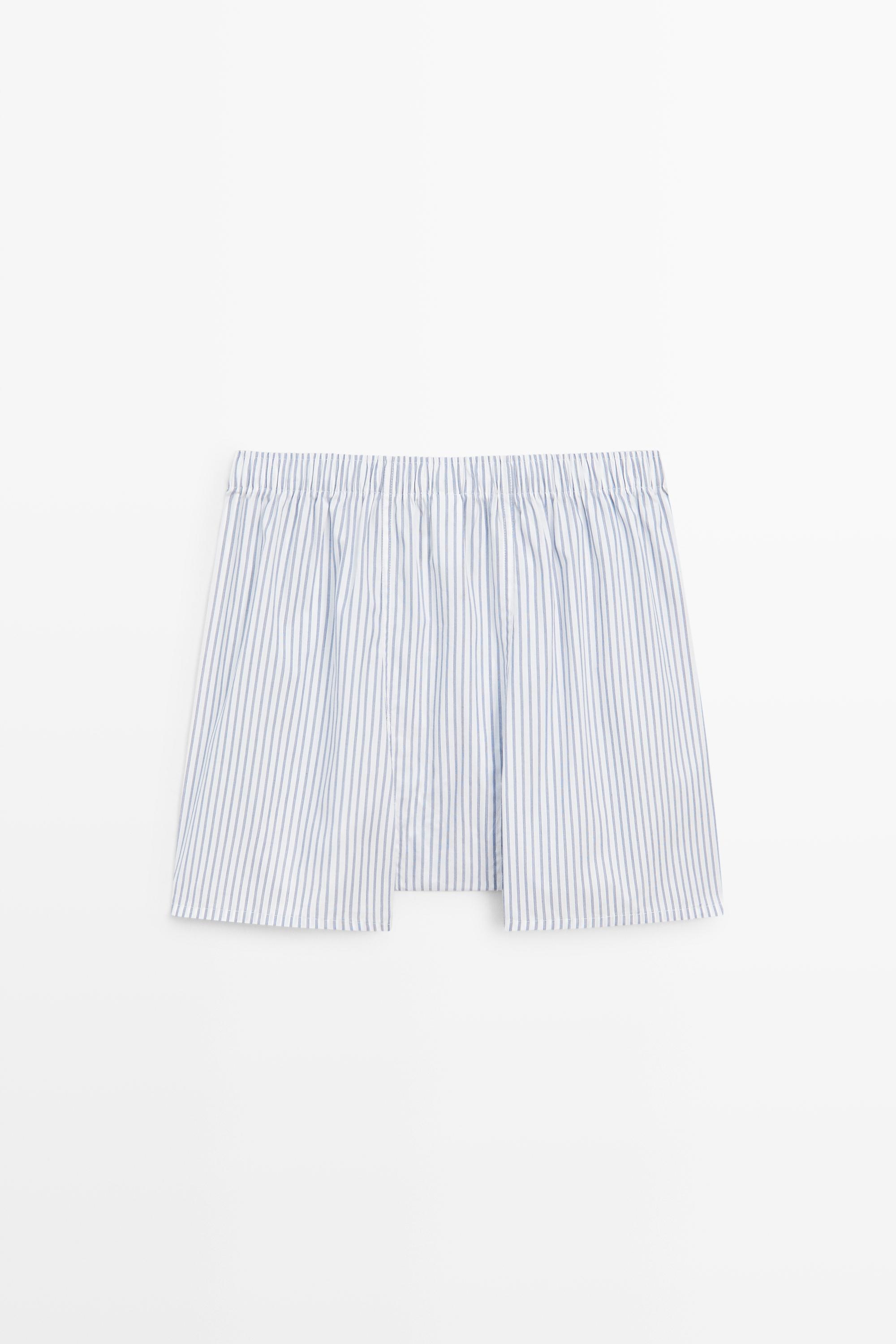 100% cotton striped boxers