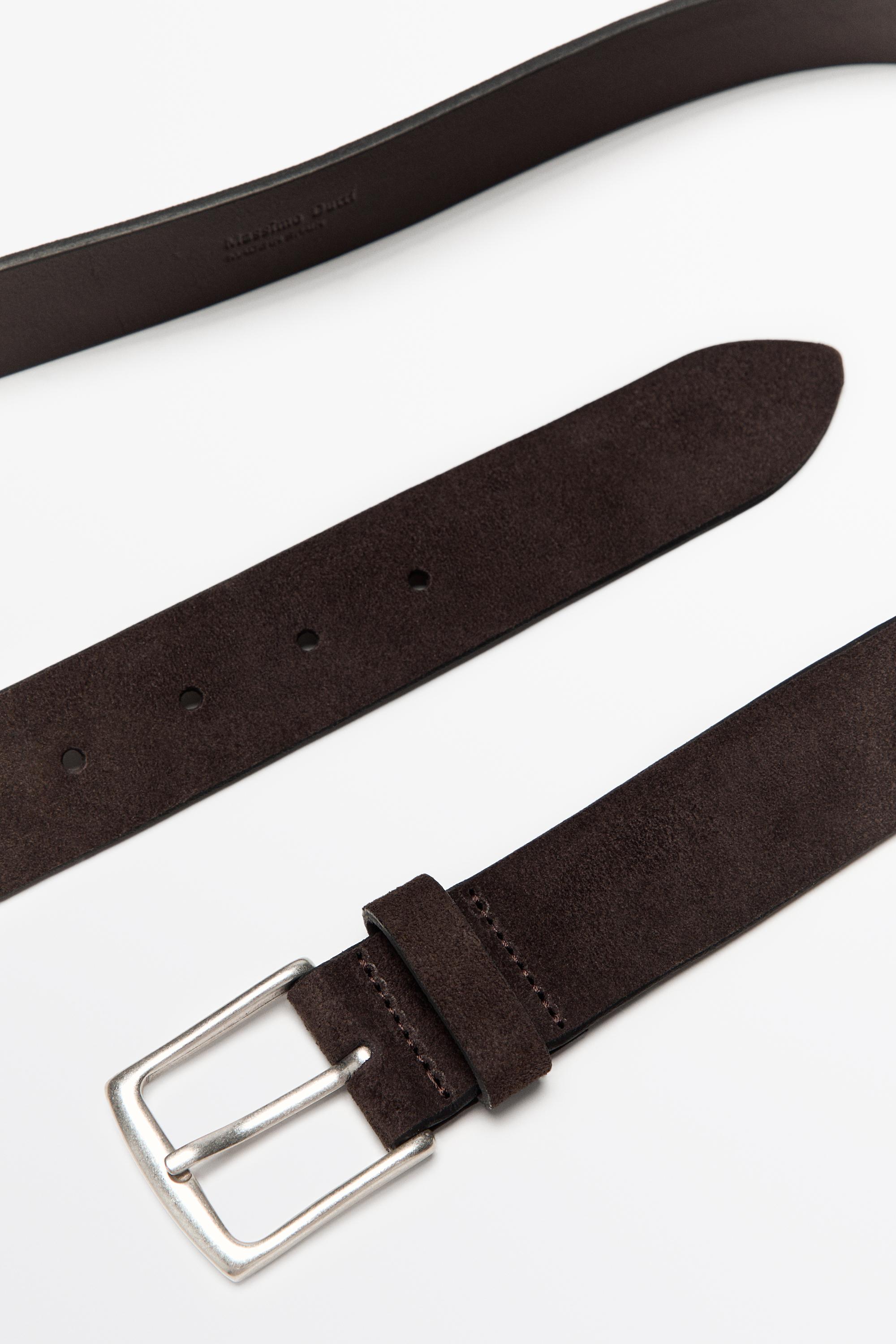Plush nappa leather belt