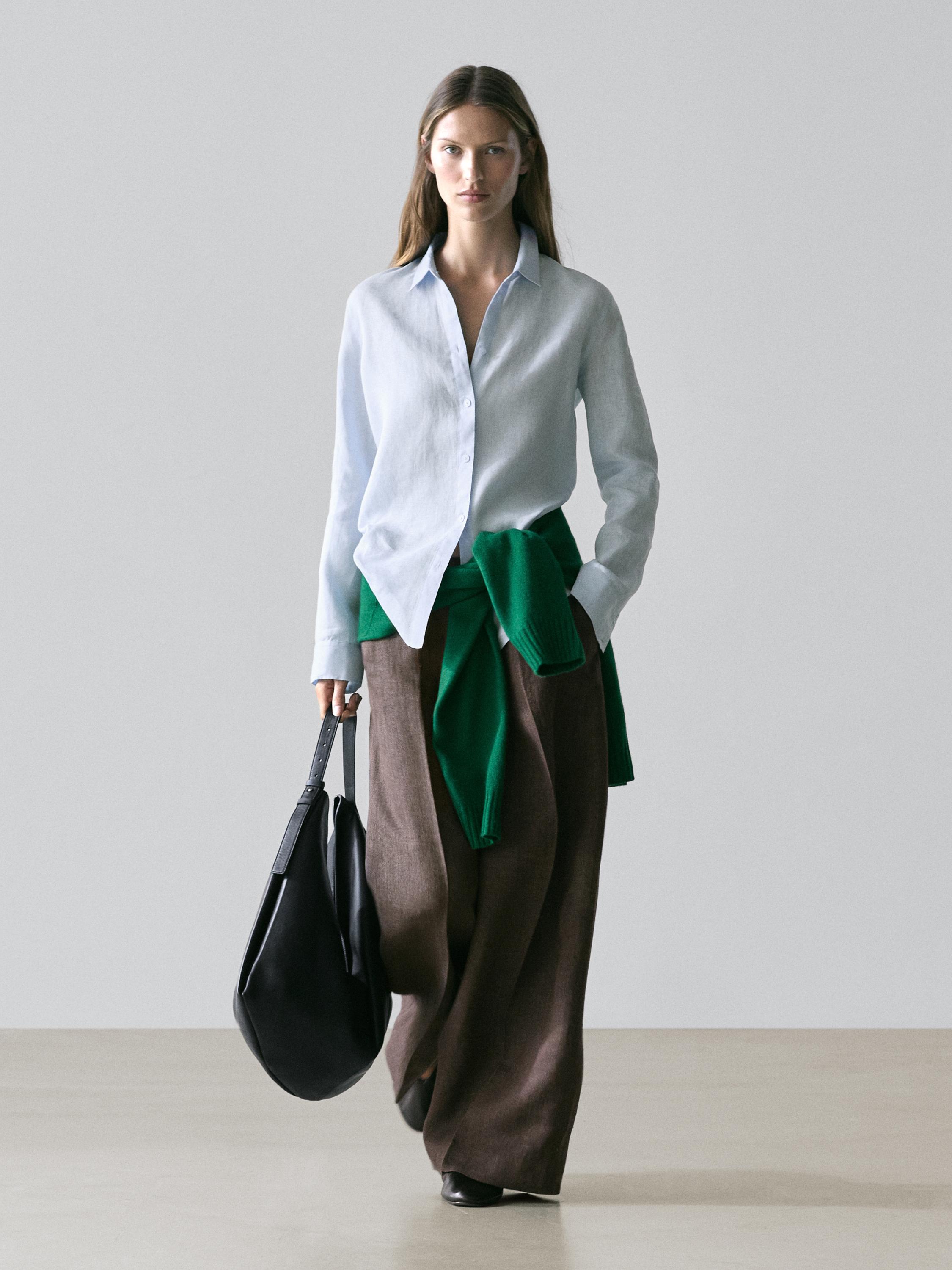 Flowing 100% linen shirt