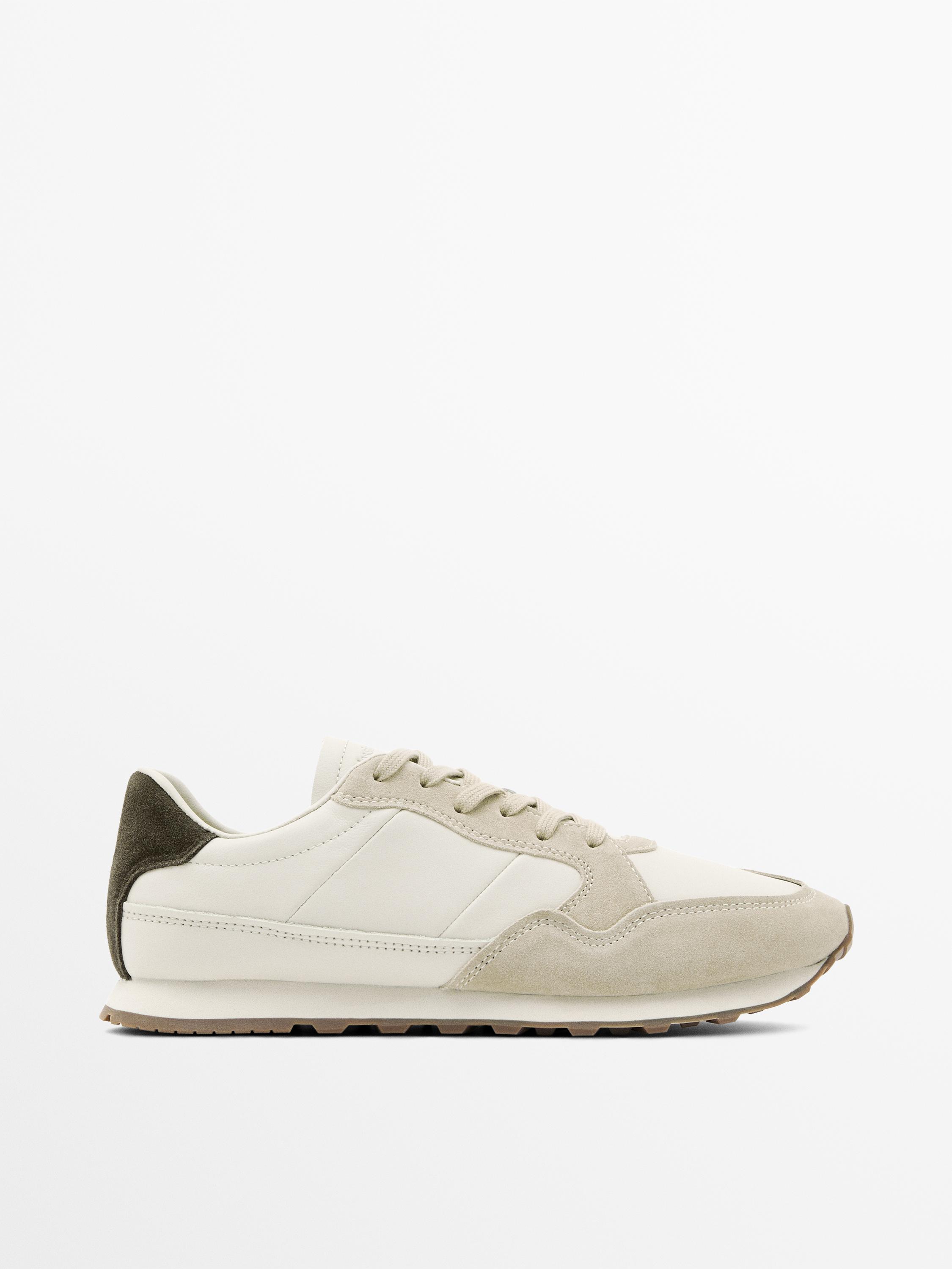 Trainers with contrast back piece