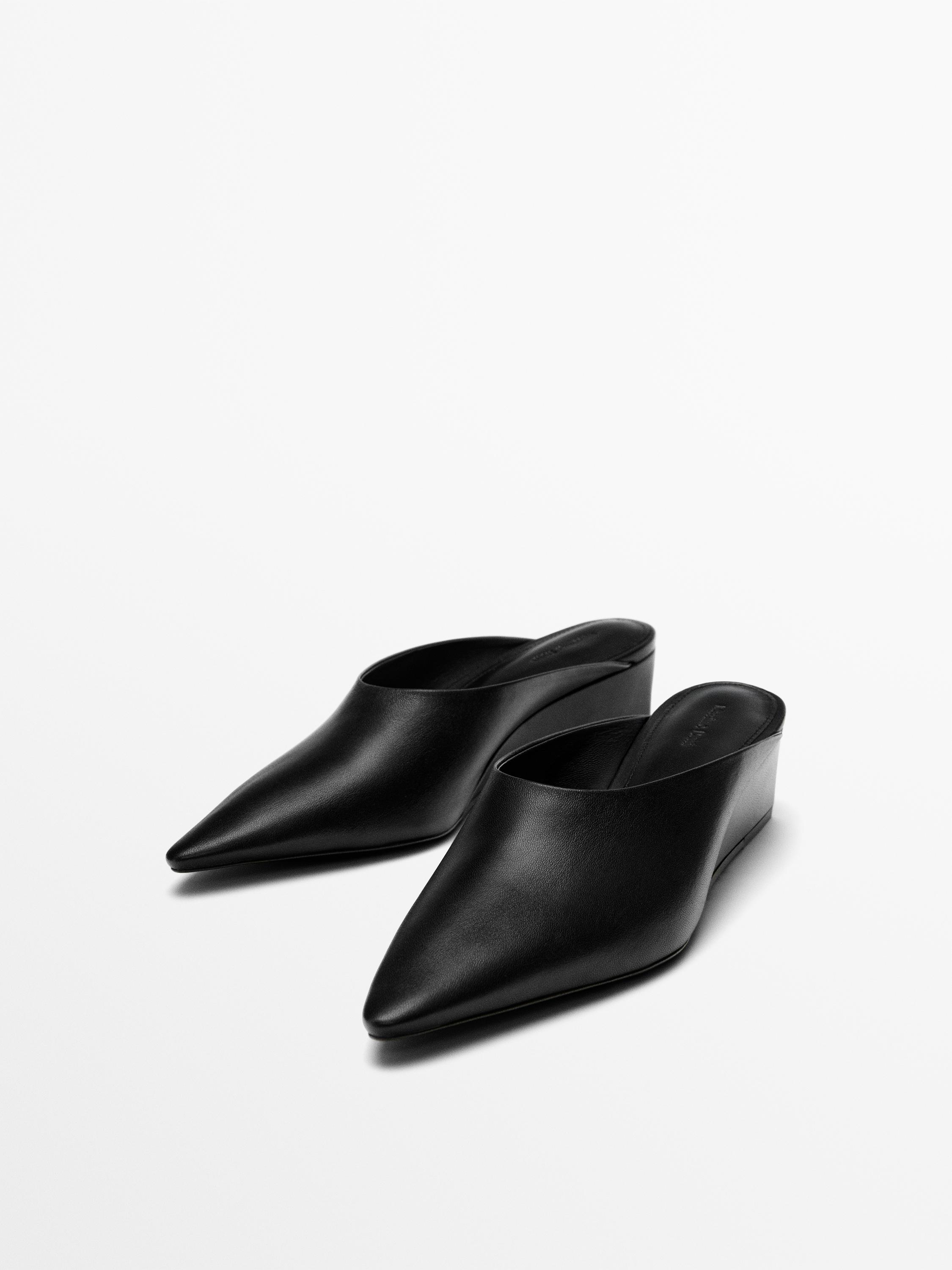 Wedge heel mules