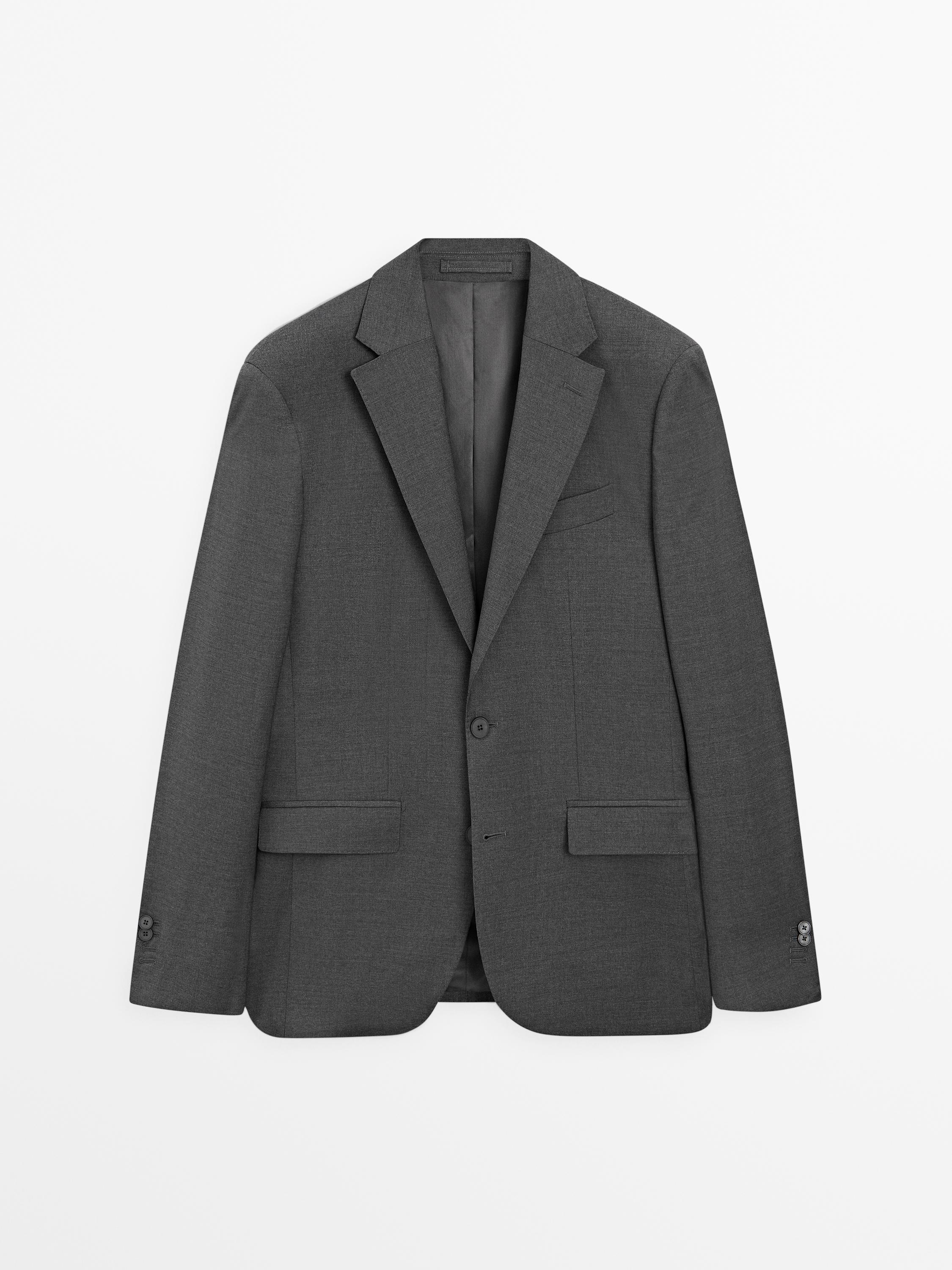 100% cool wool suit blazer