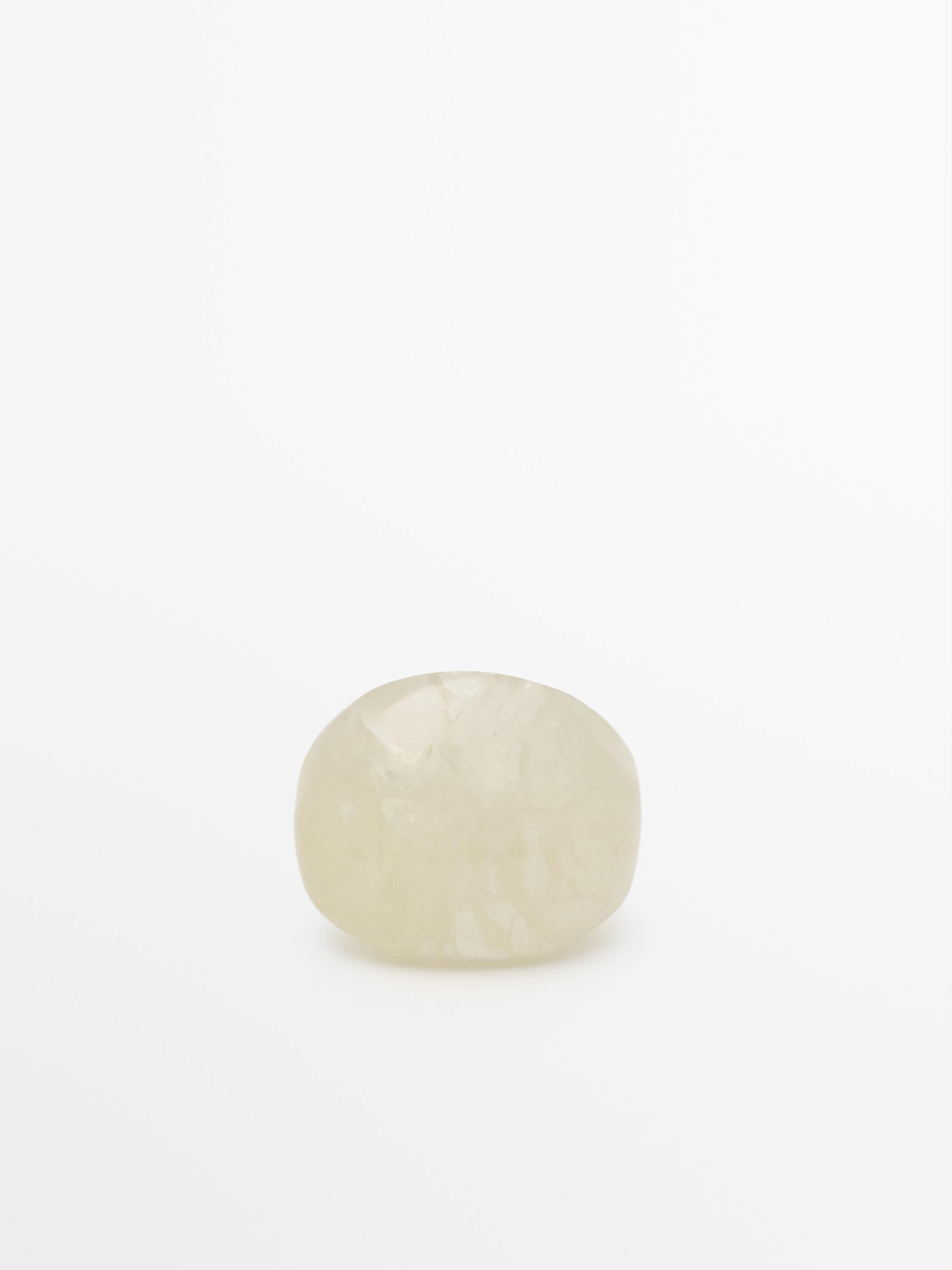 Ring with natural stone